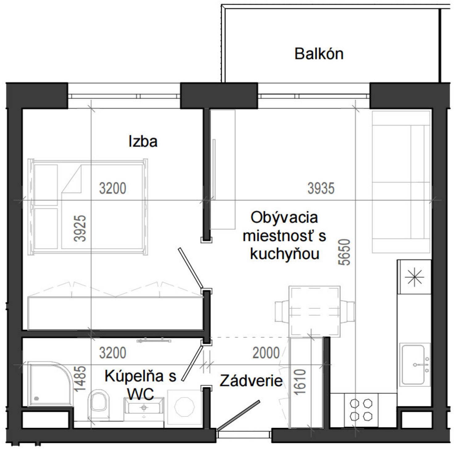 Istrica - B14 – 5C - Pôdorys