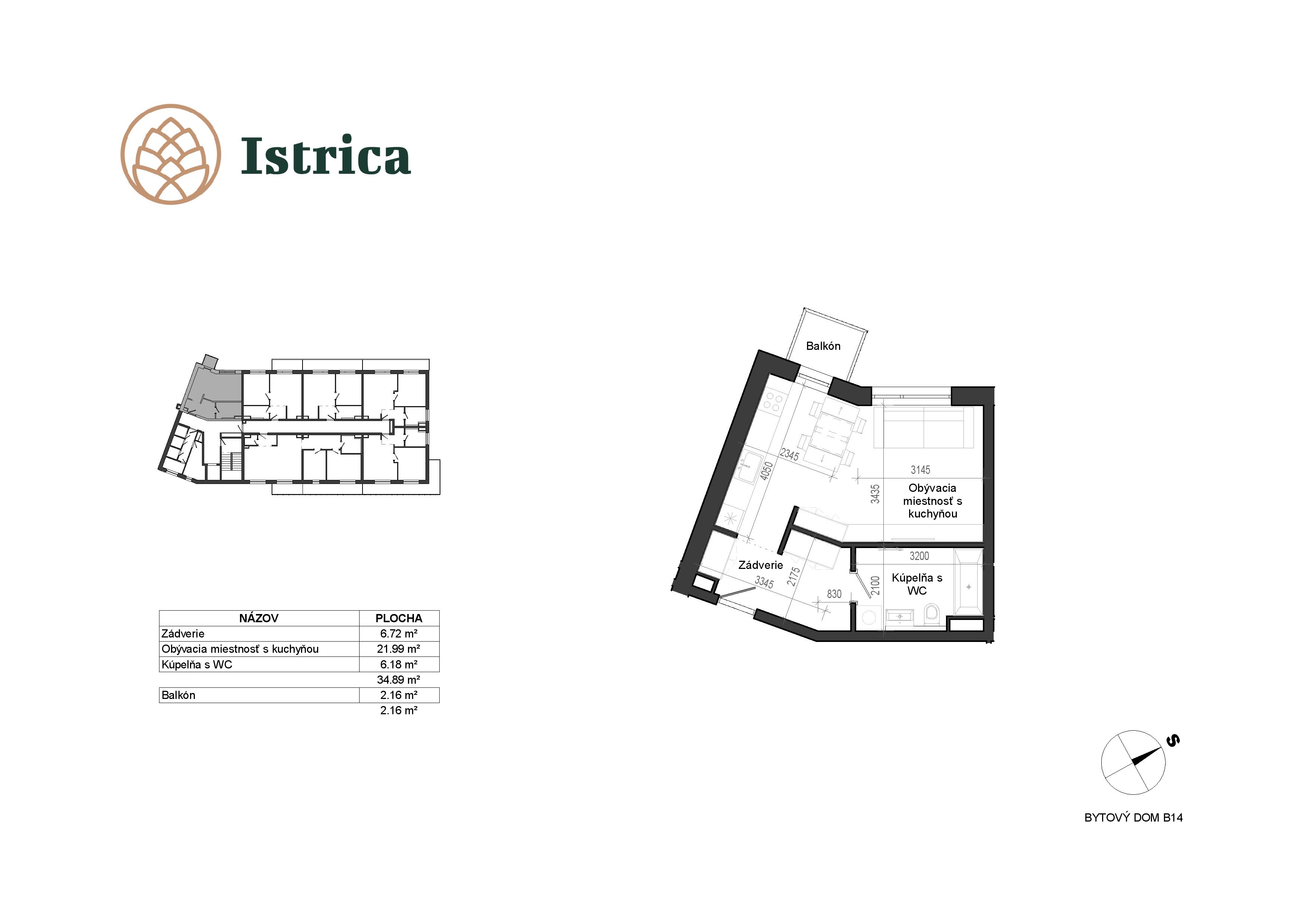 Istrica - B14 – 7A - Pôdorys