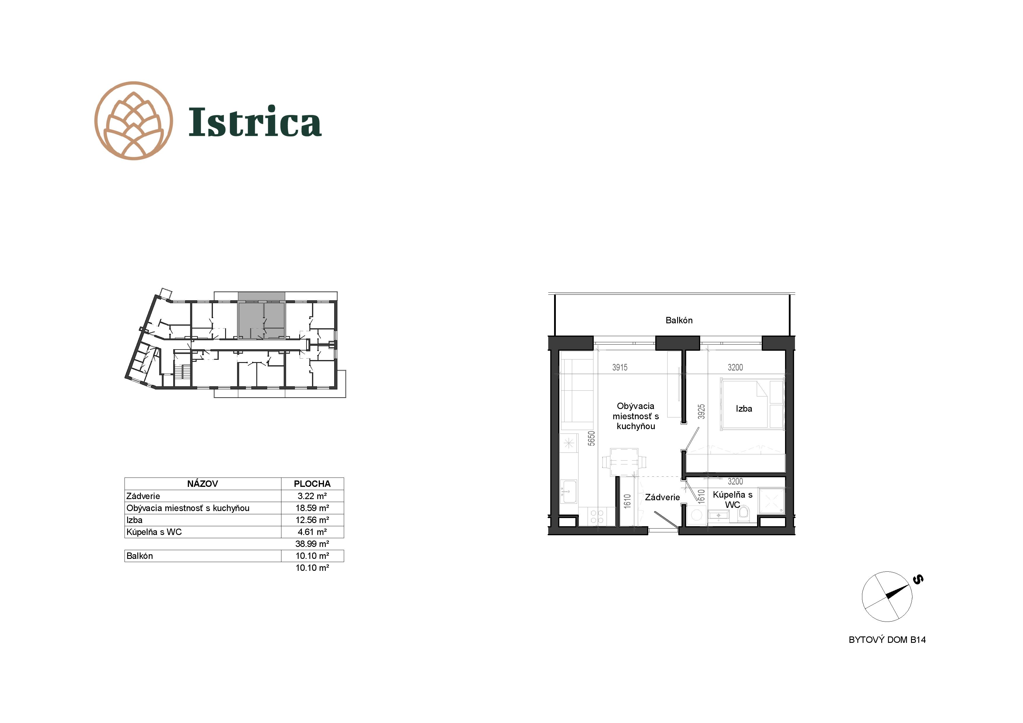 Istrica - B14 – 7C - Pôdorys