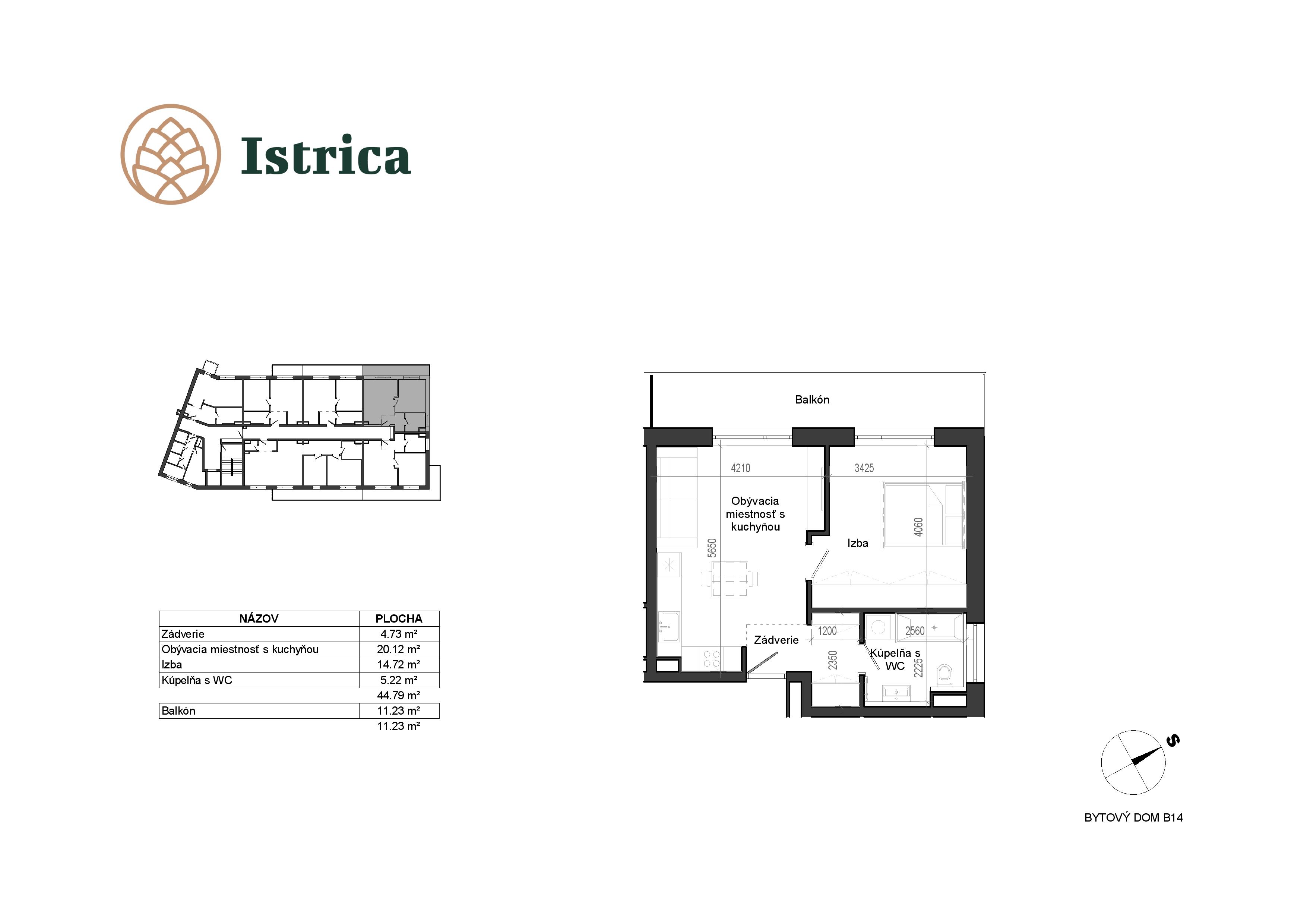 Istrica - B14 – 7D - Pôdorys