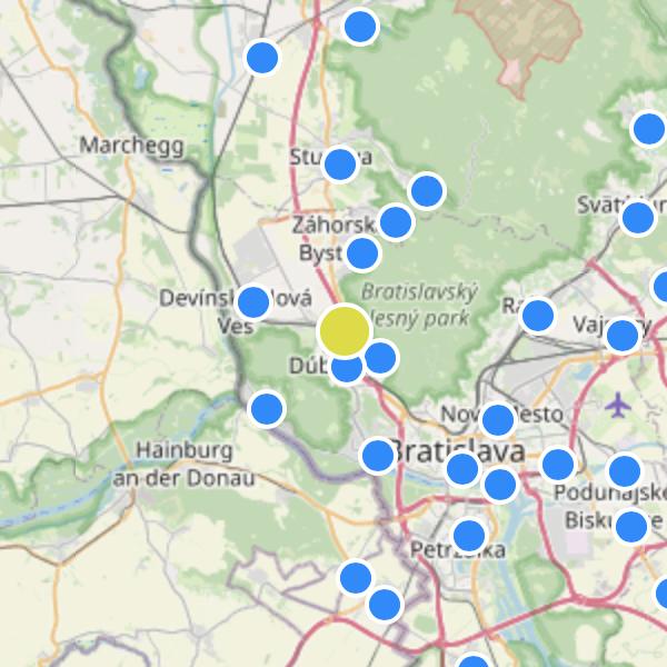 Bory - map