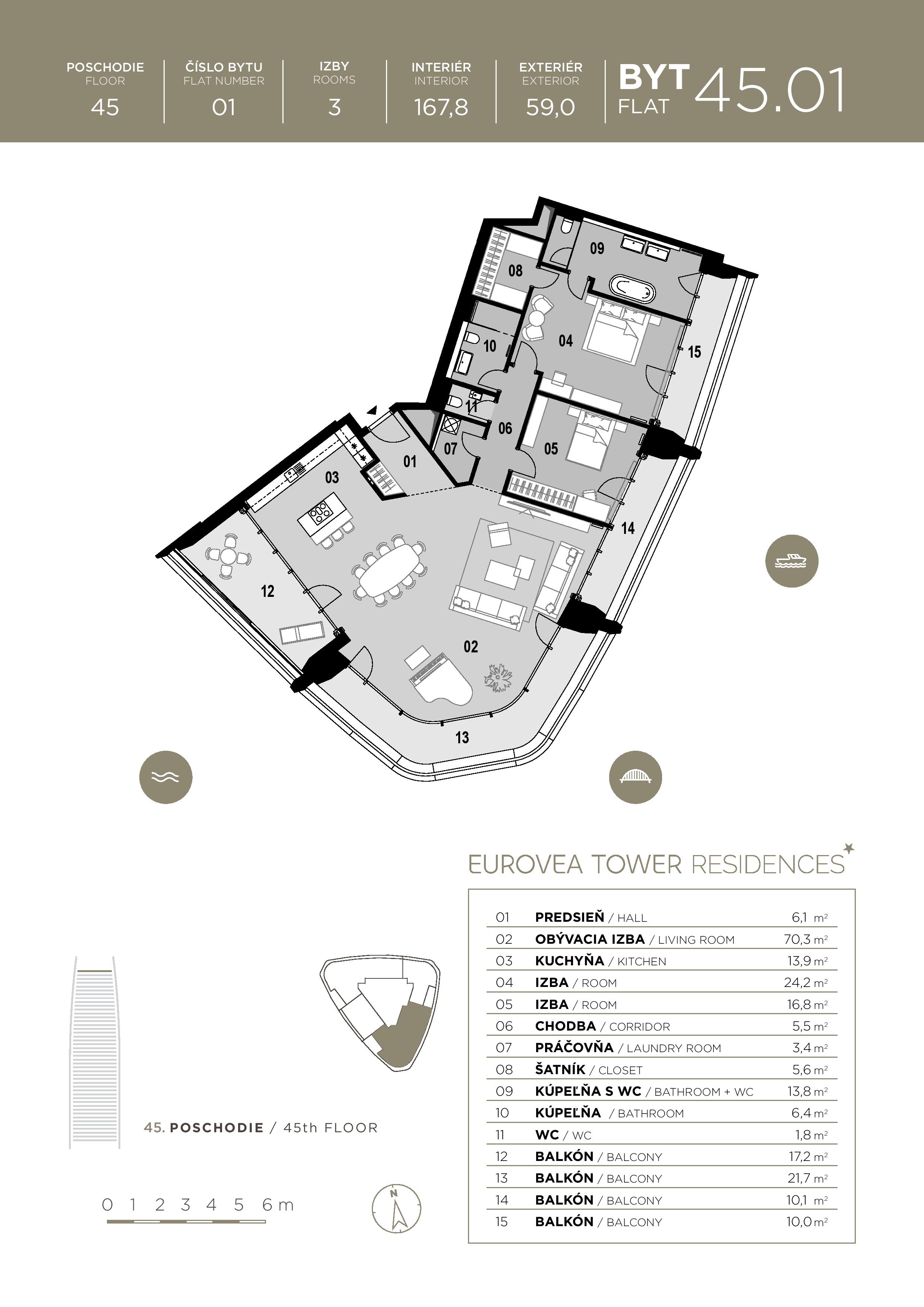Eurovea Tower - 45.01 - Pôdorys