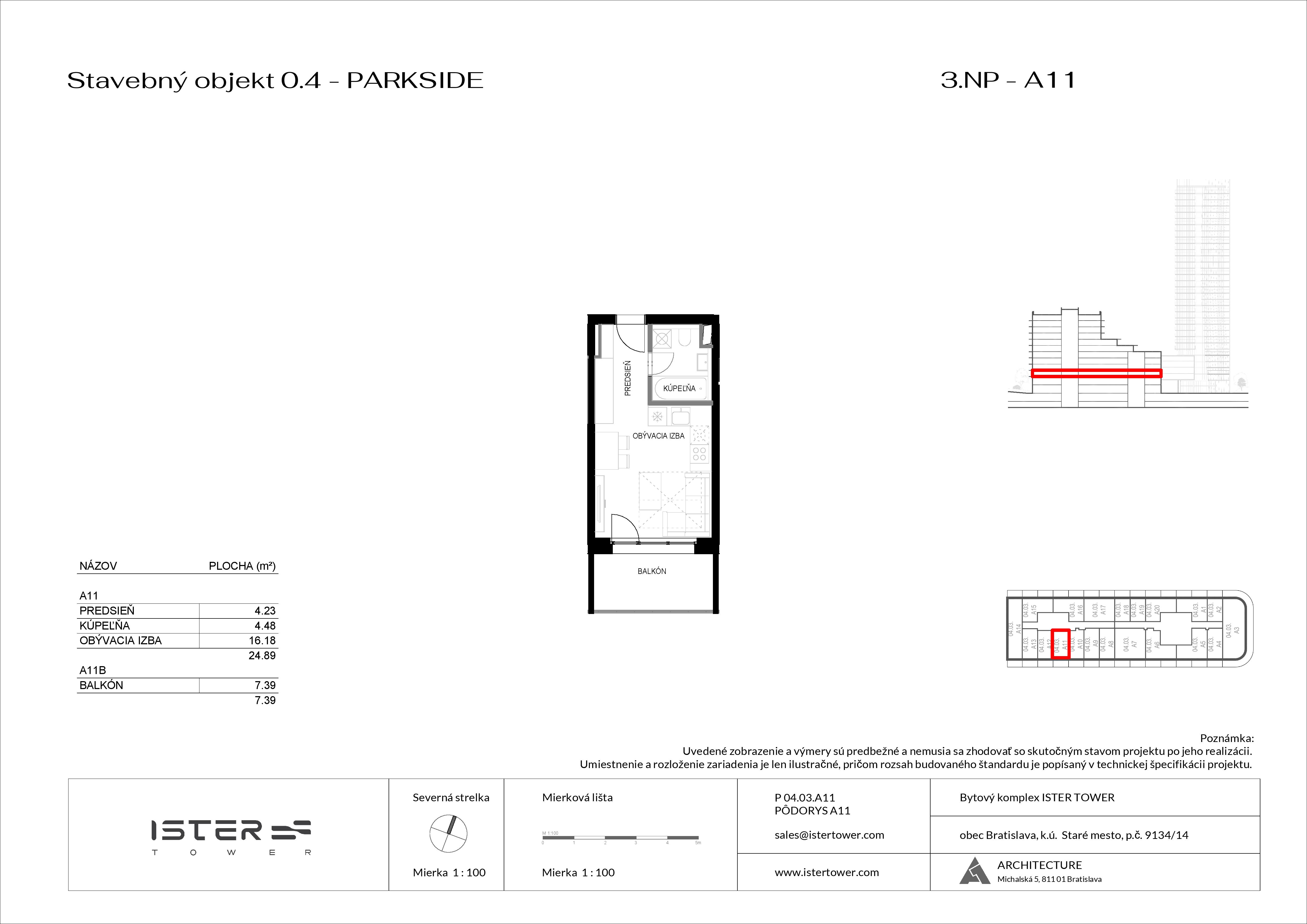 Ister Tower - PS 03 A11 - Pôdorys