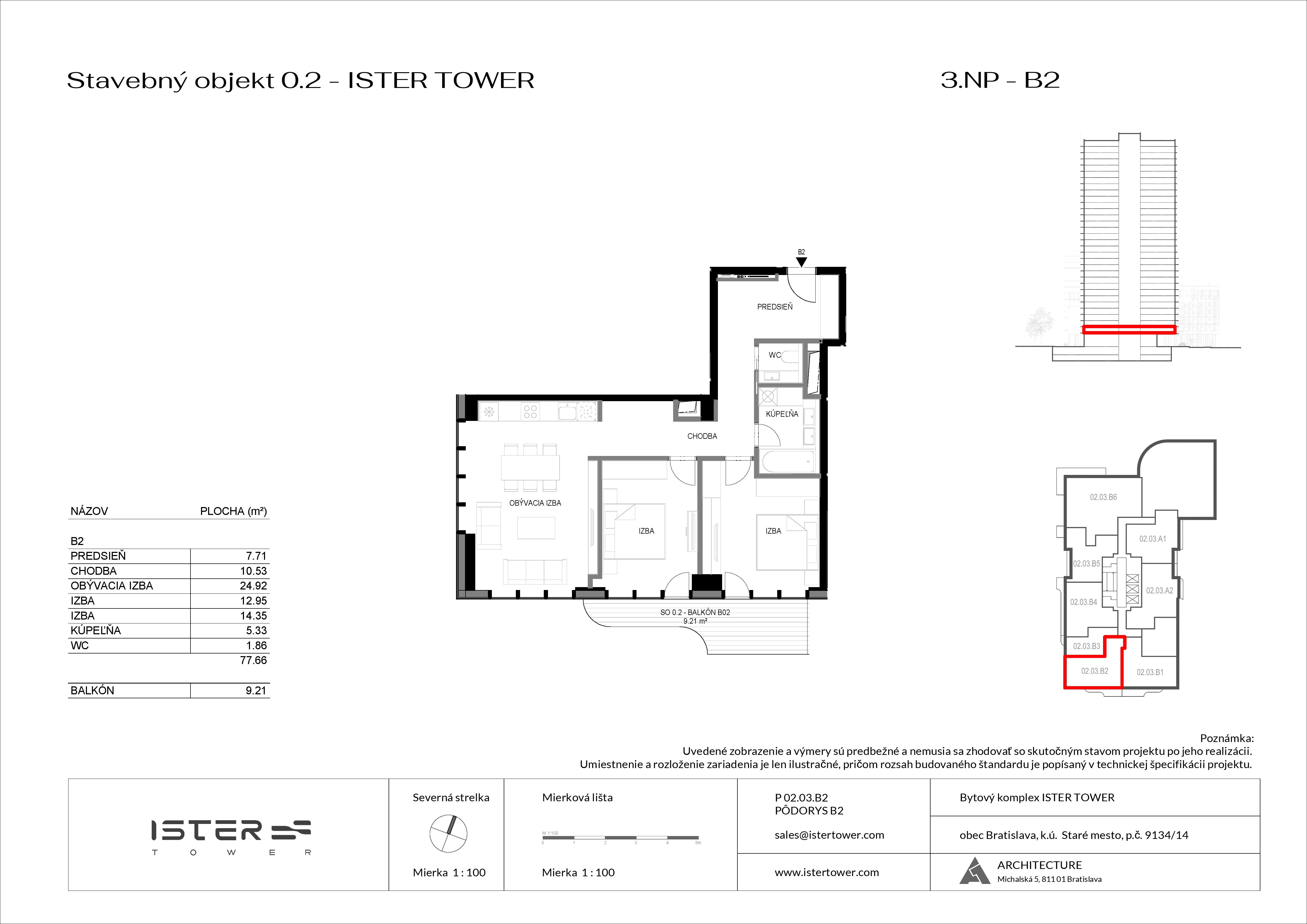 Ister Tower - IT 03 B2 - Pôdorys