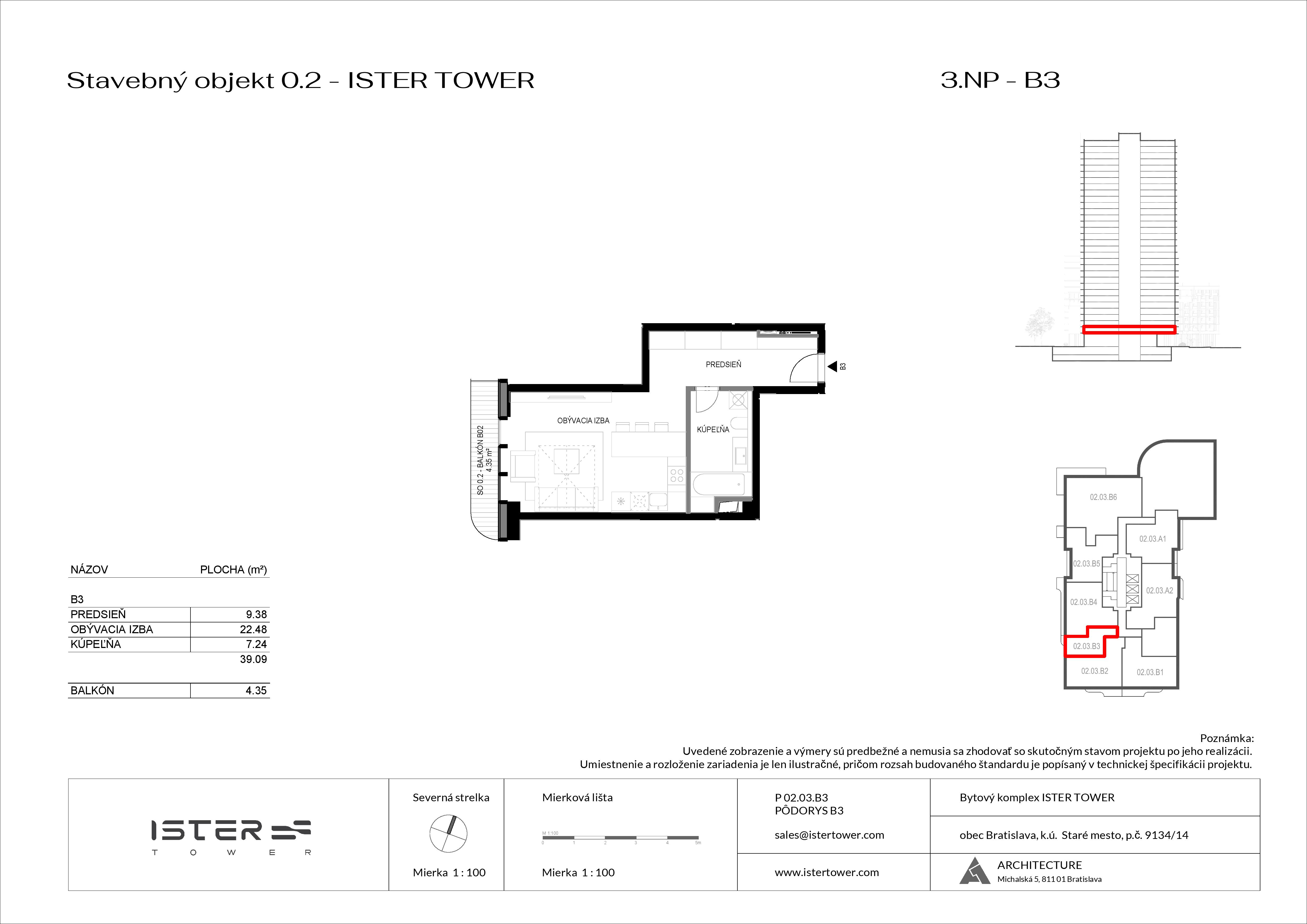 Ister Tower - IT 03 B3 - Pôdorys