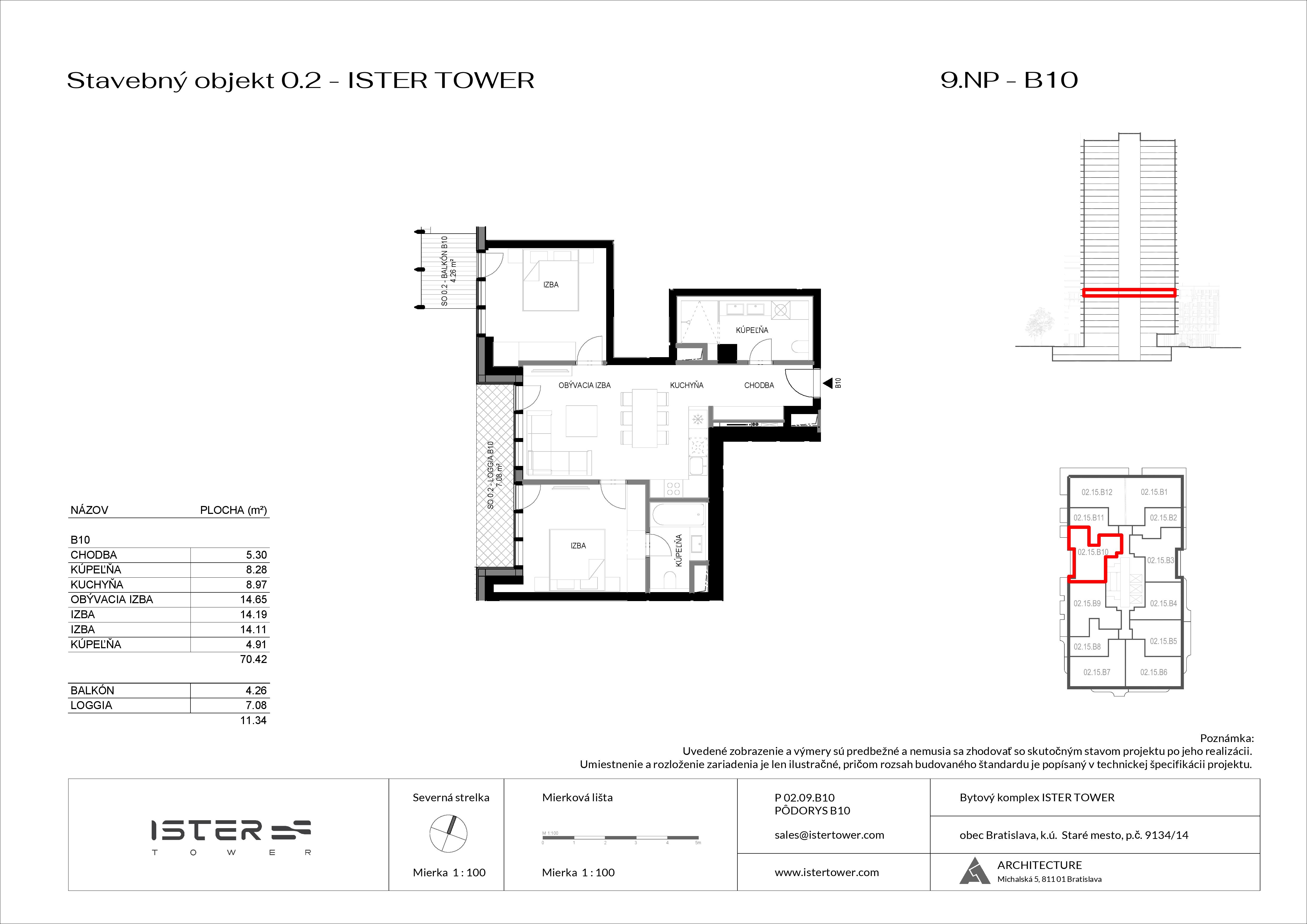 Ister Tower - IT 09 B10 - Pôdorys