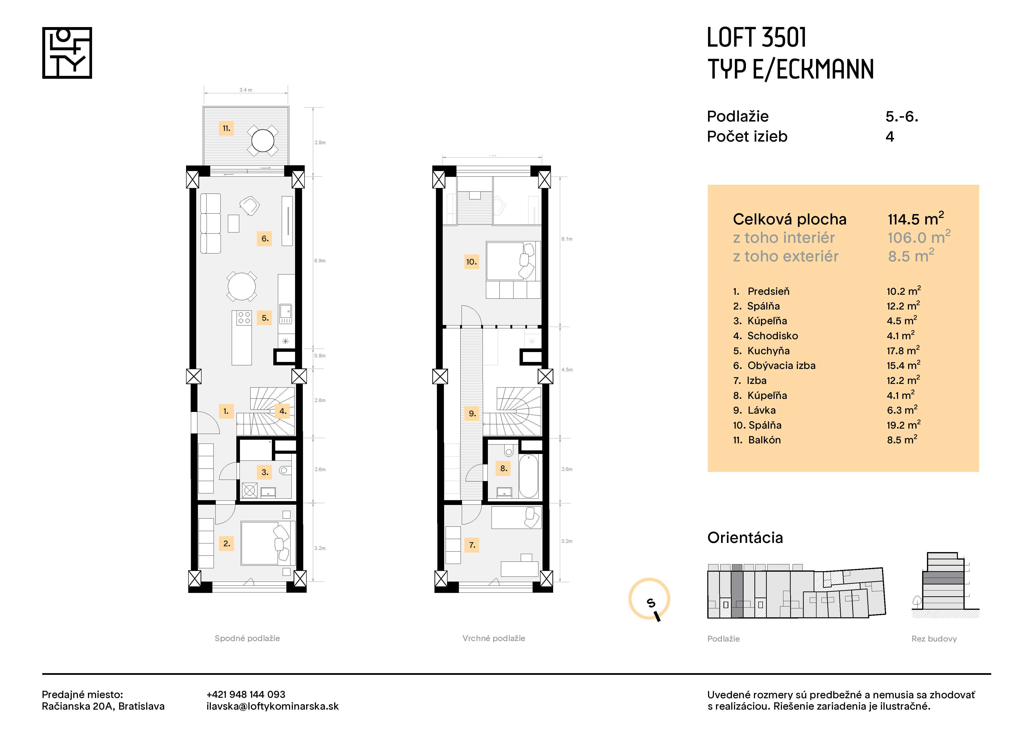 Lofty Kominárska - 3501 - Pôdorys