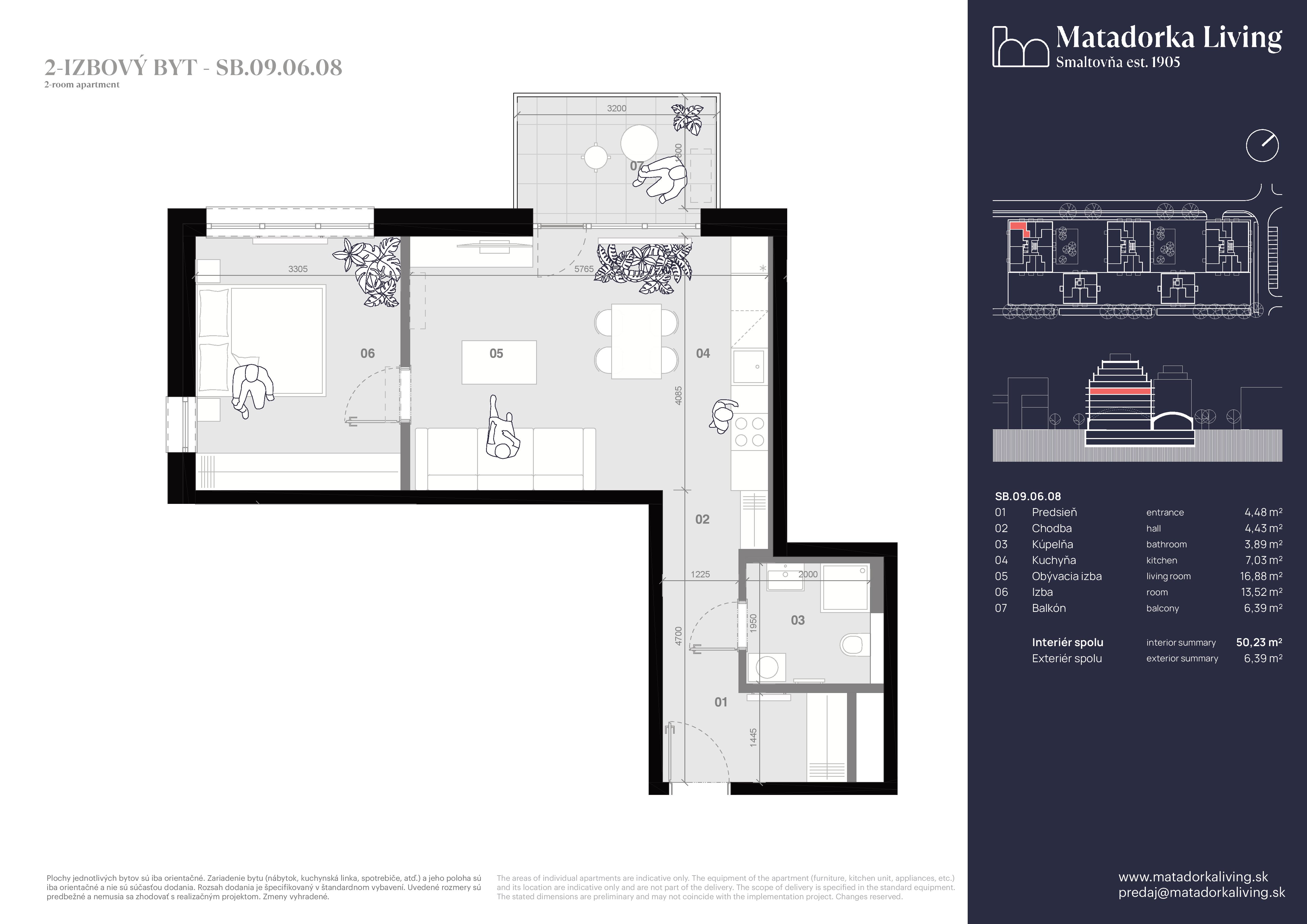 Matadorka Living - SB-09-06-08 - Pôdorys