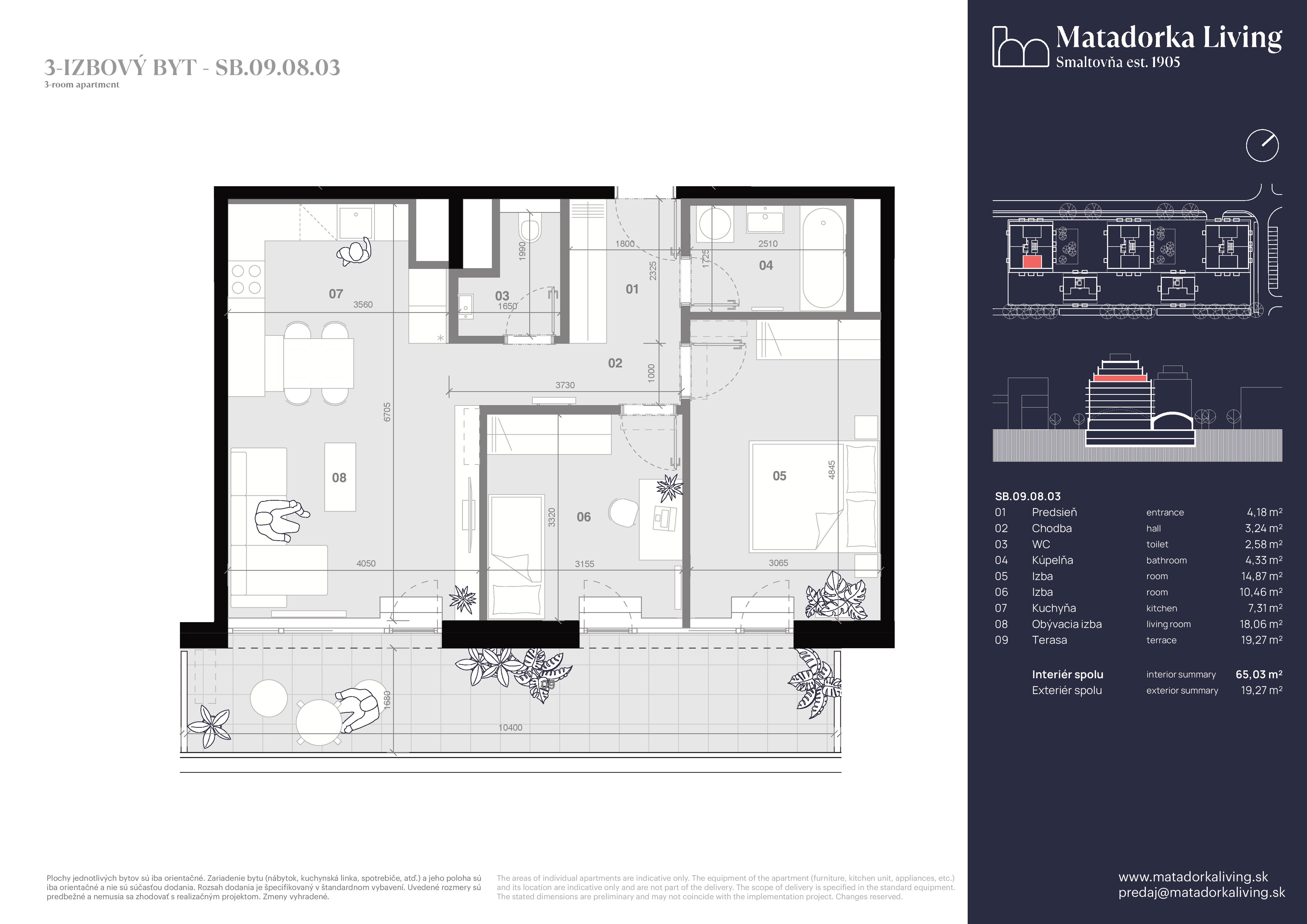 Matadorka Living - SB-09-08-03 - Pôdorys