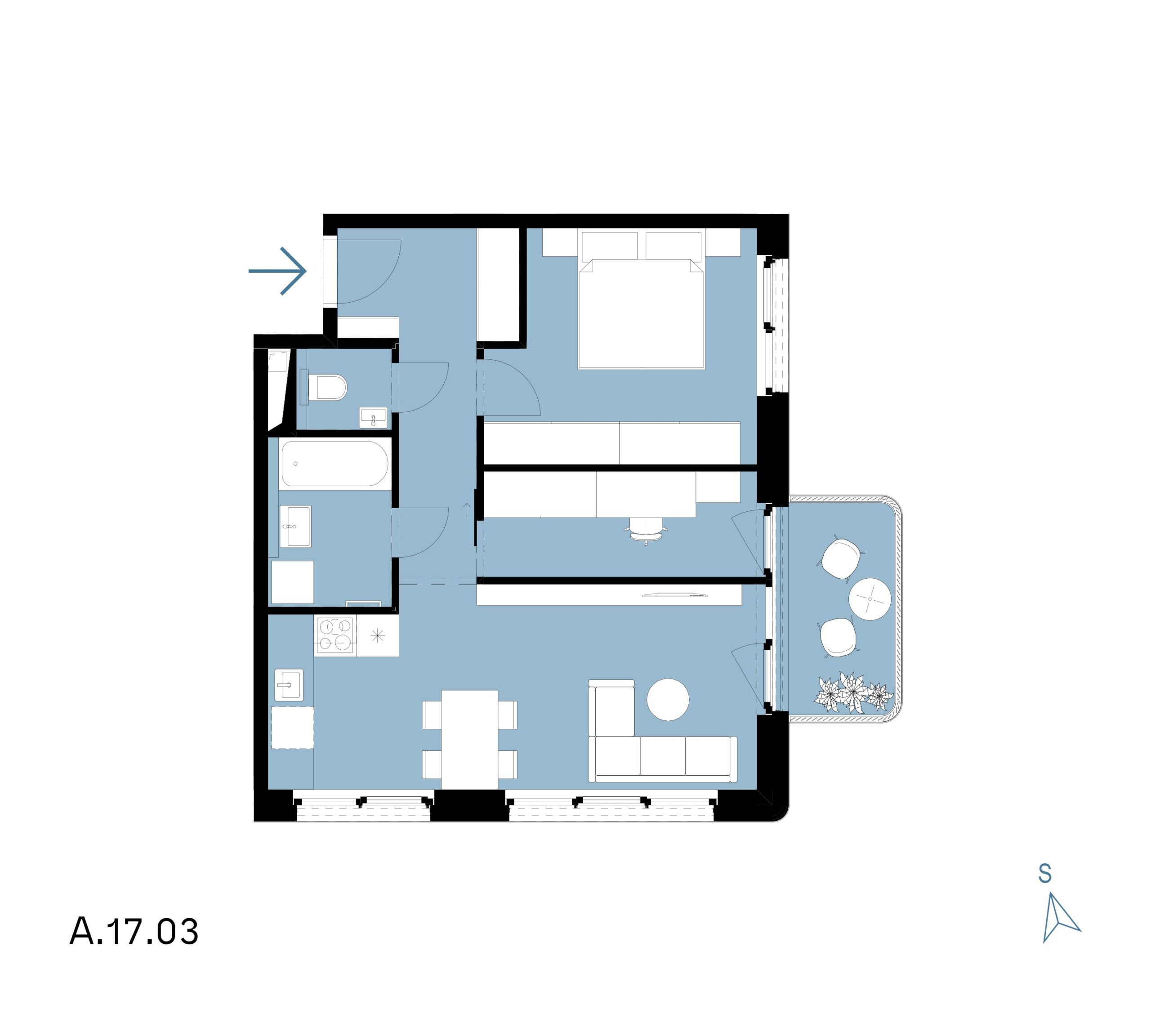 Millhaus - A.17.03 - Pôdorys