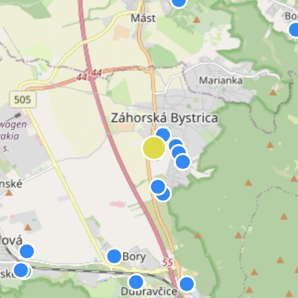 Nová Záhorská - map