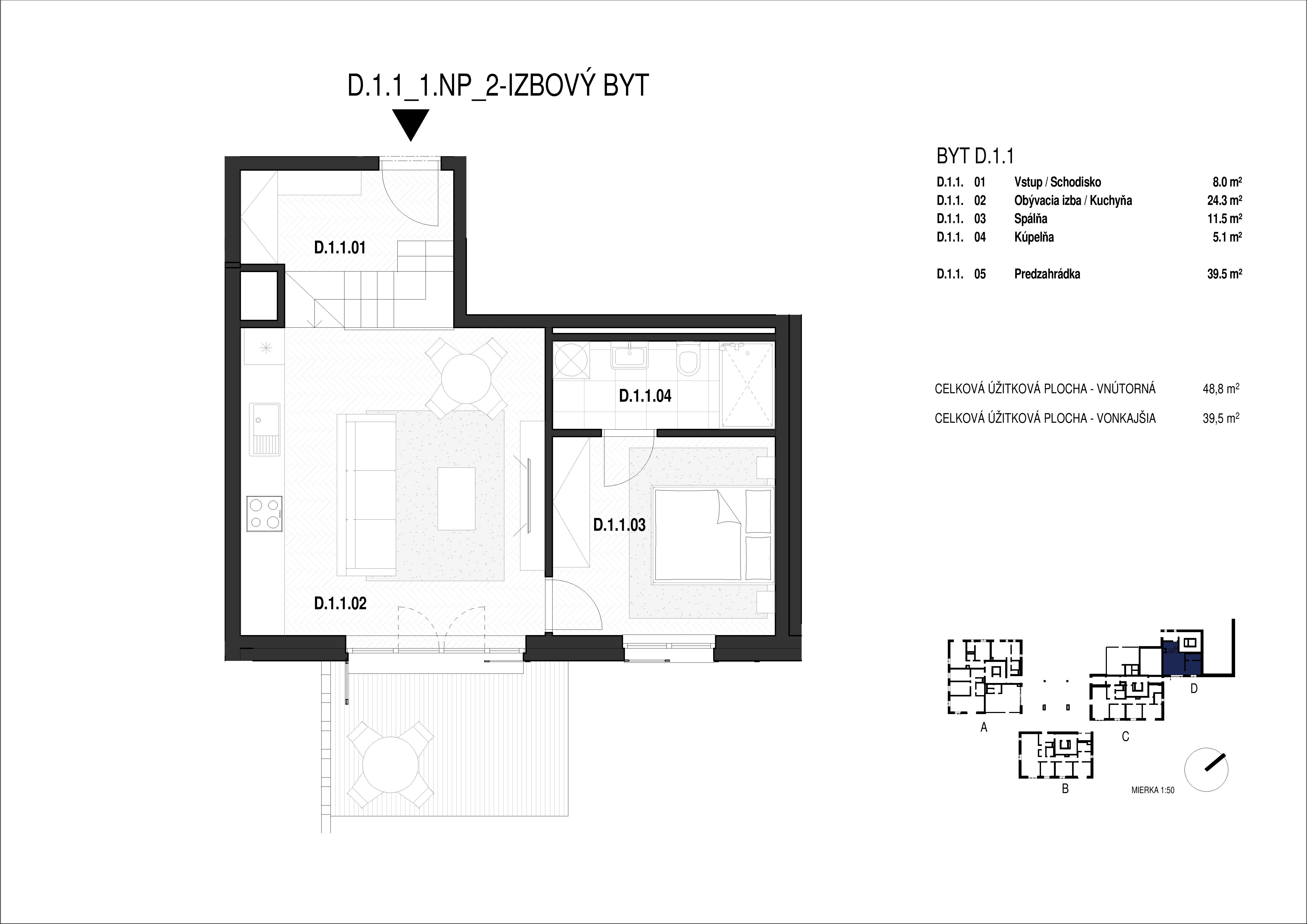 pri Železnej studničke - D.1.1 - Pôdorys