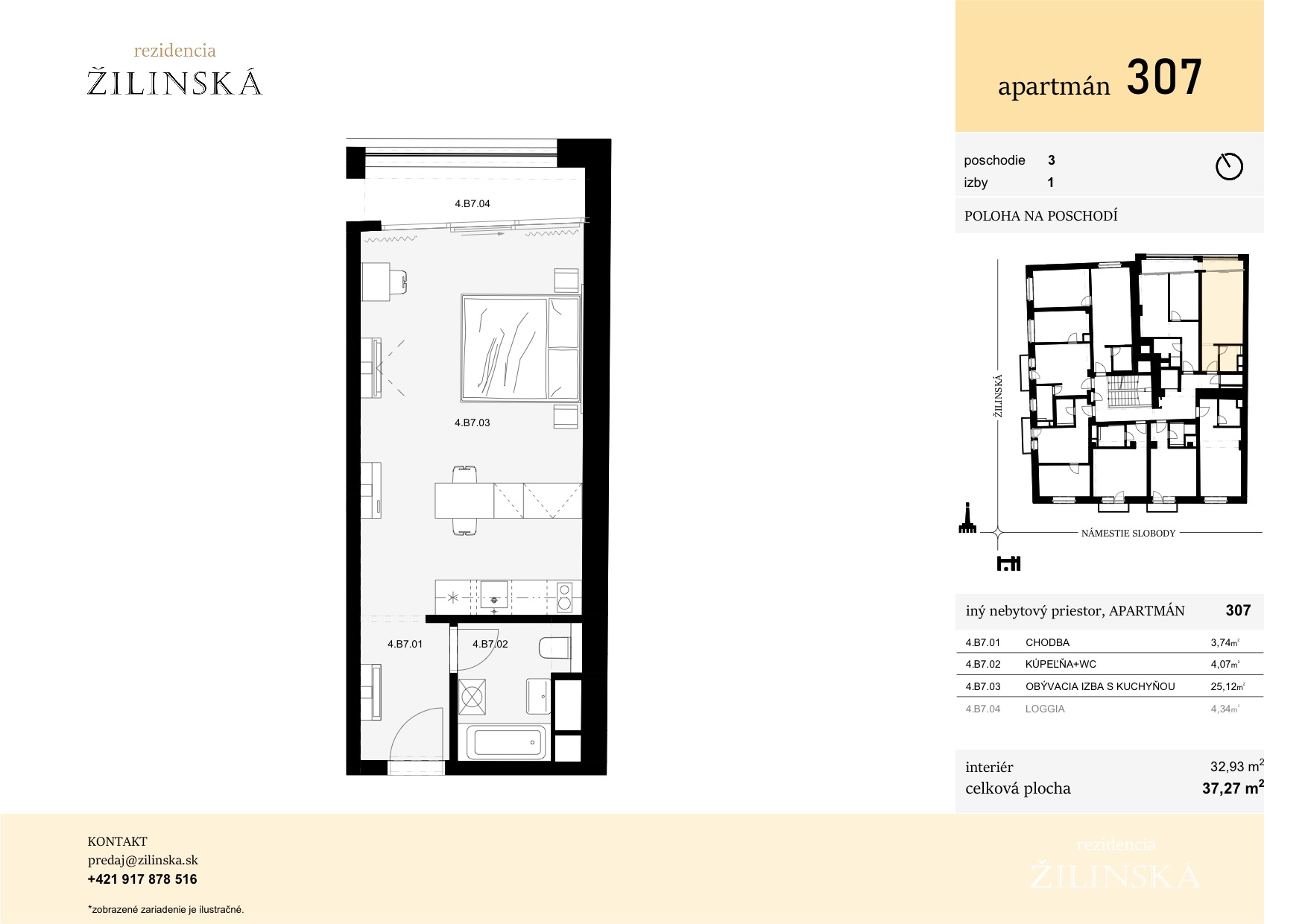 Rezidencia Žilinská - 307 - Pôdorys