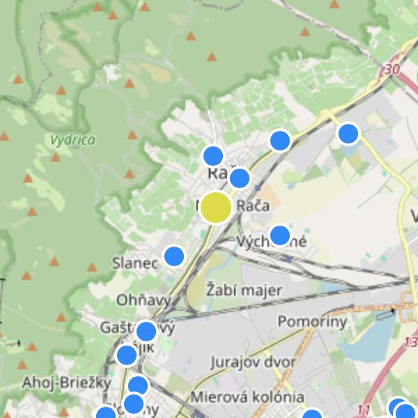 Rínok Rača - map