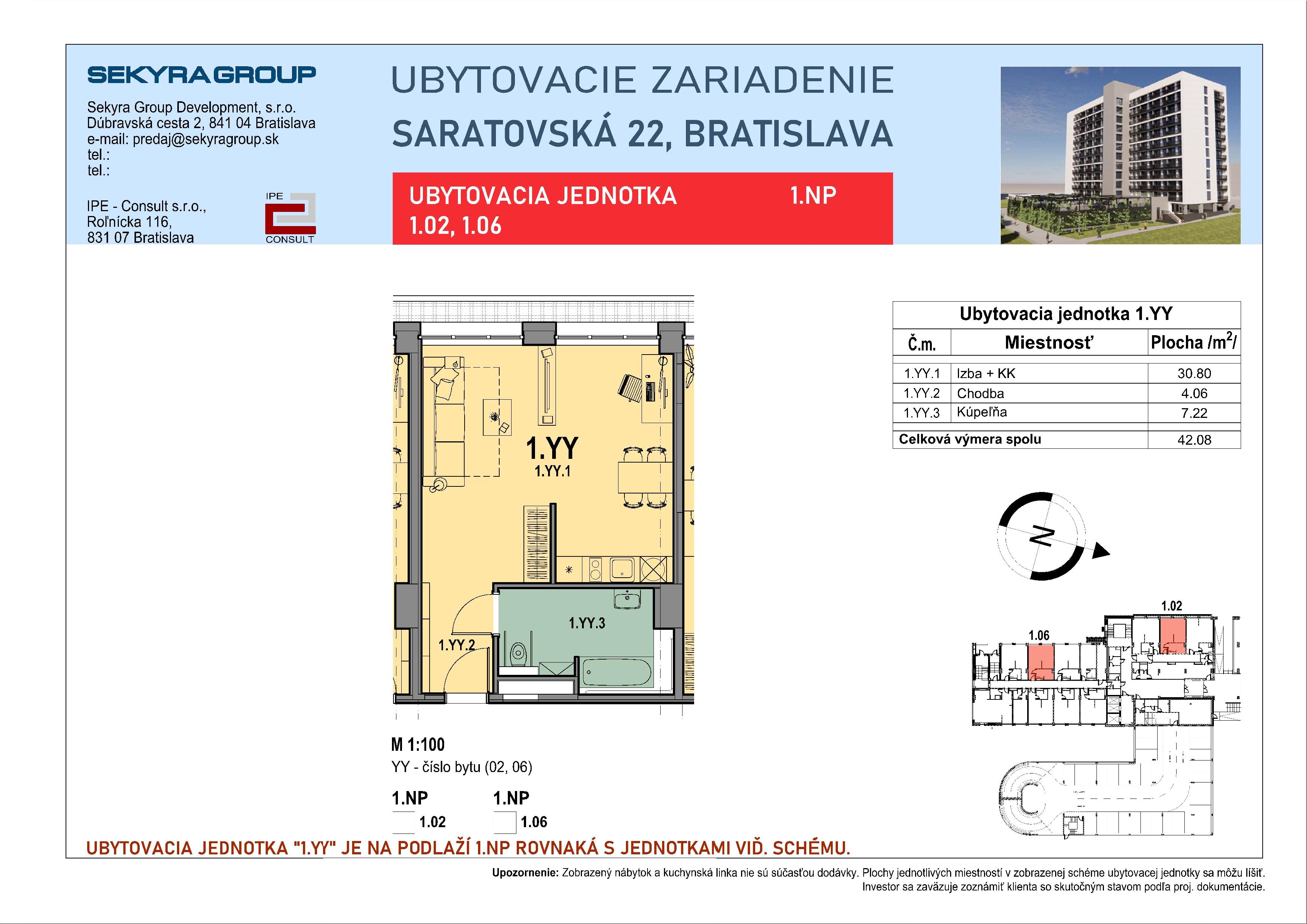 Saratovská 22 - 1.06 - Pôdorys