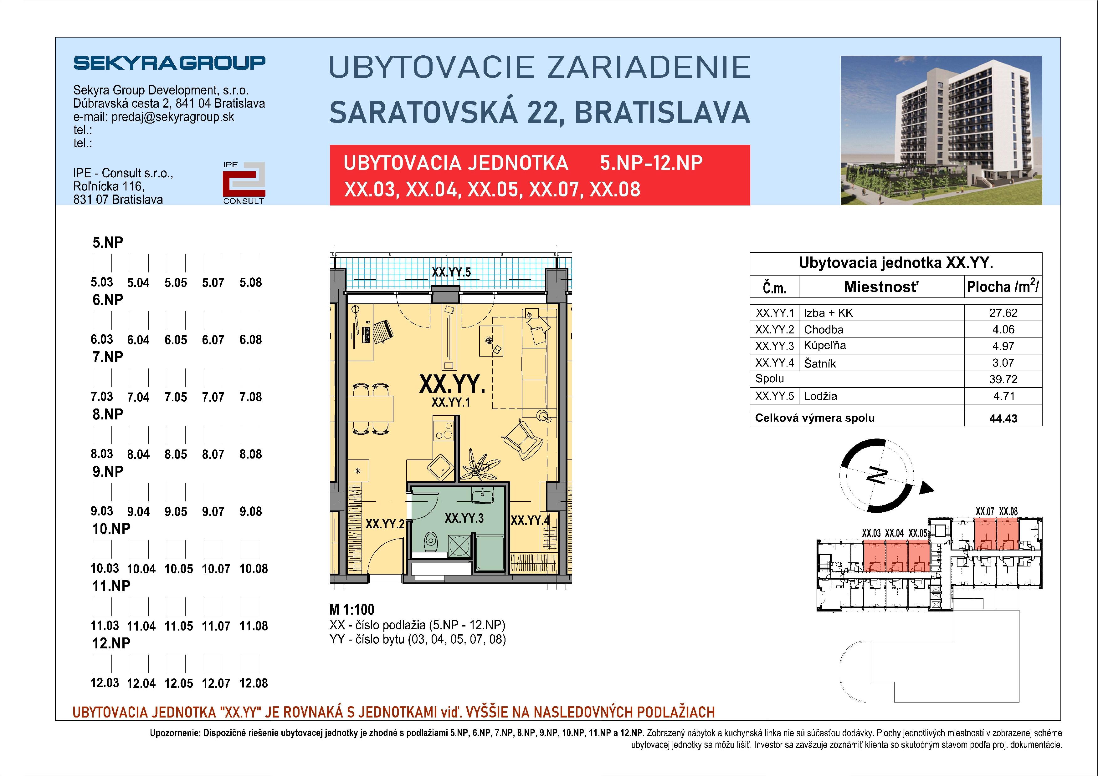 Saratovská 22 - 11.04 - Pôdorys