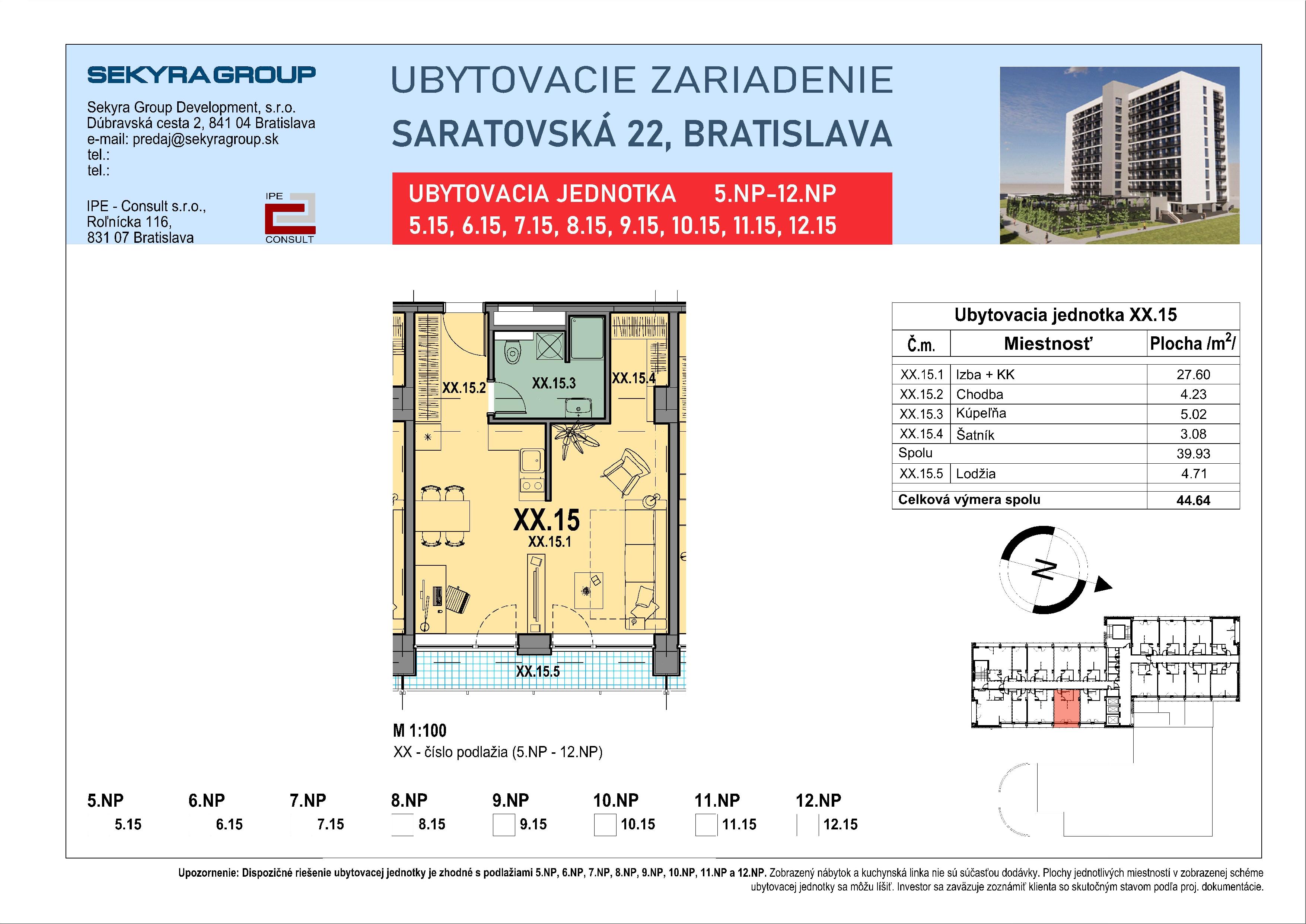 Saratovská 22 - 11.15 - Pôdorys