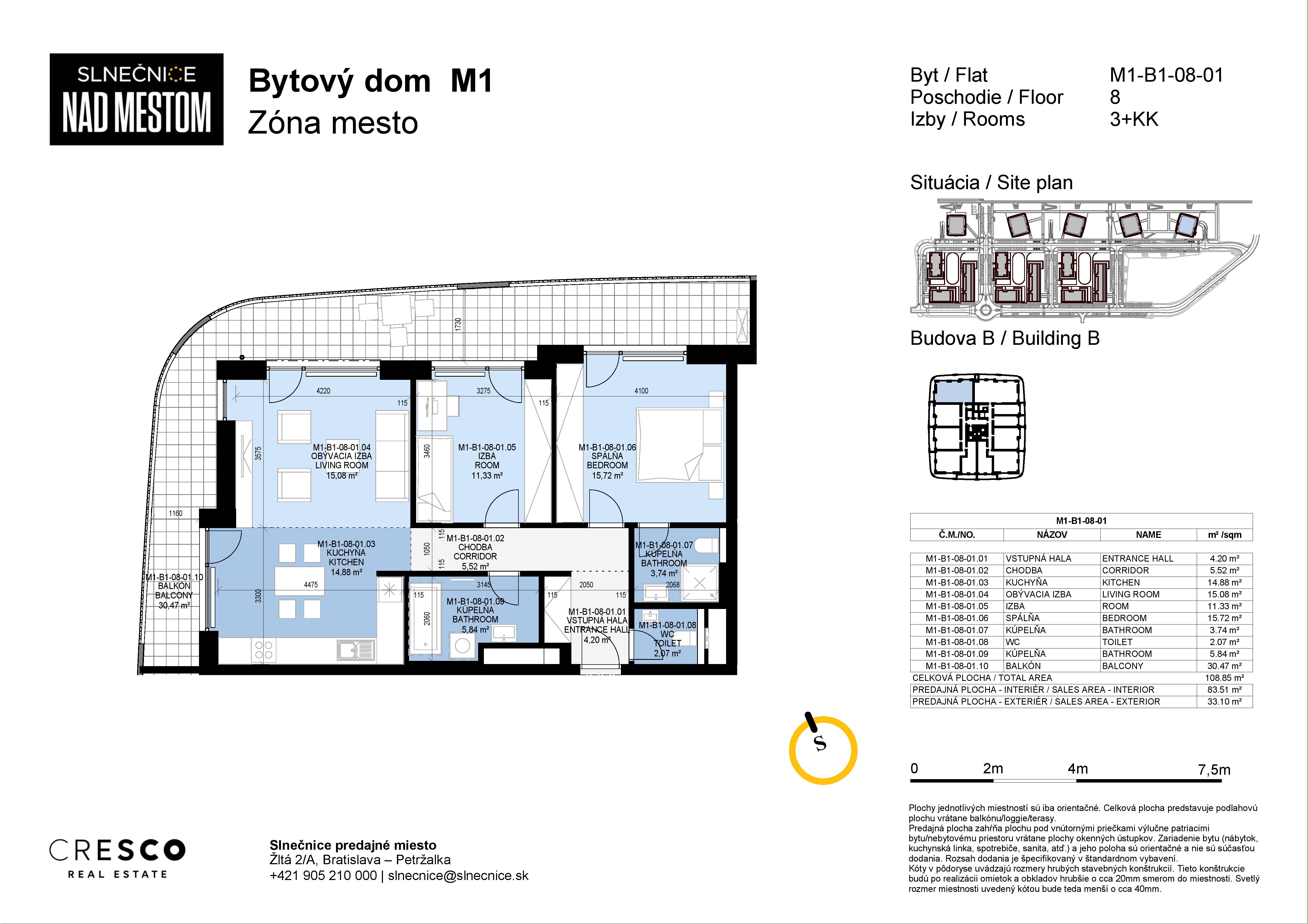 Slnečnice - M1-B1-08-01 - Pôdorys
