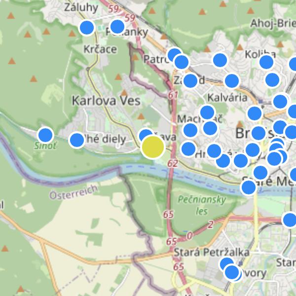 Svrčia - map