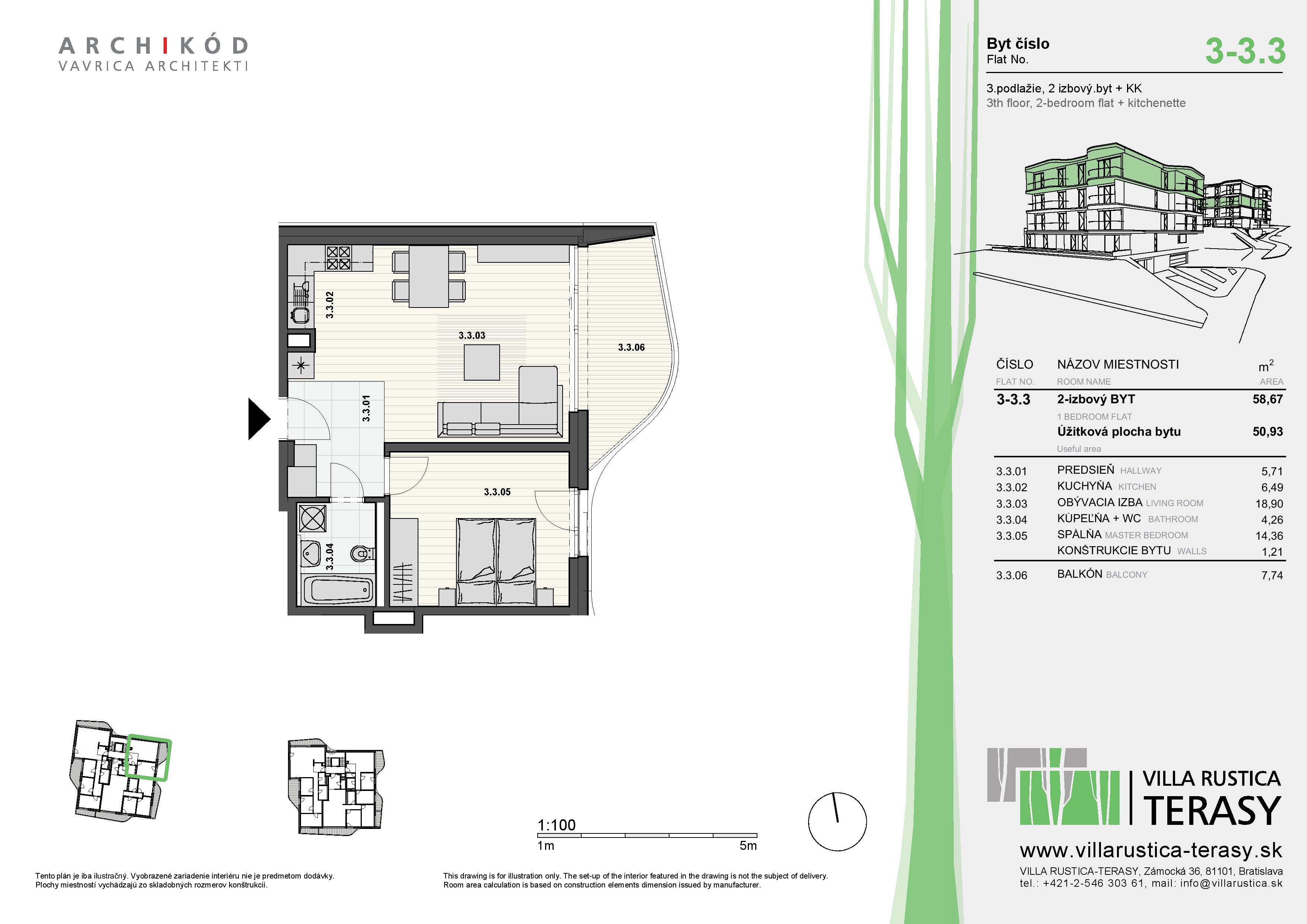 Villa Rustica - Terasy - 3-3.3 - Pôdorys