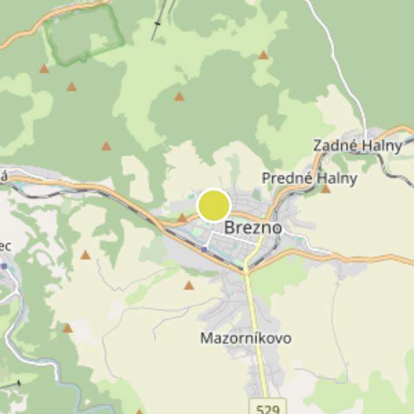 Kasárne Brezno - map