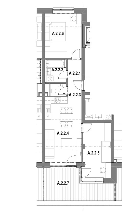 Galanta West - A.2.2 - Pôdorys