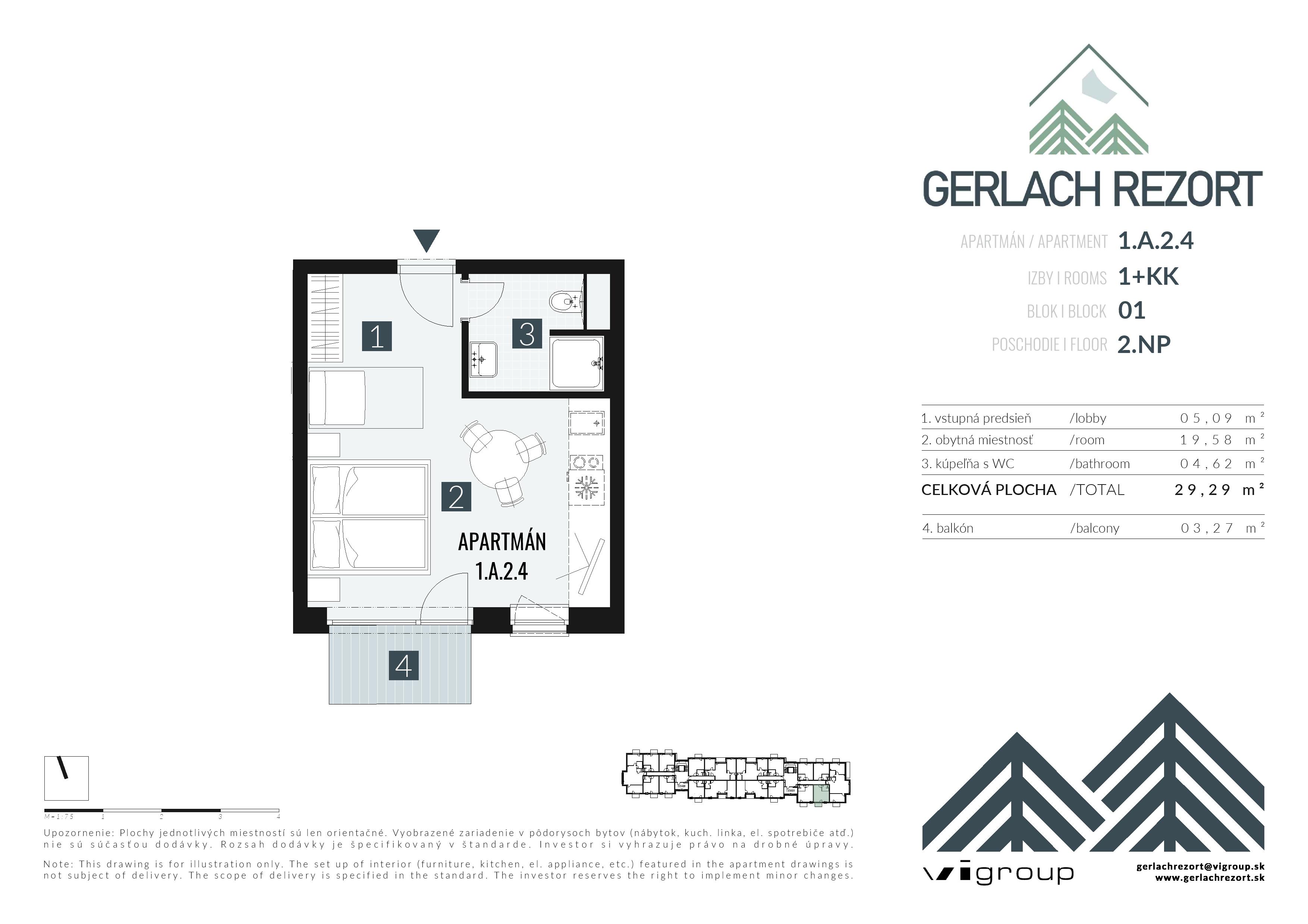Gerlach Rezort - 1.A.2.4 - Pôdorys