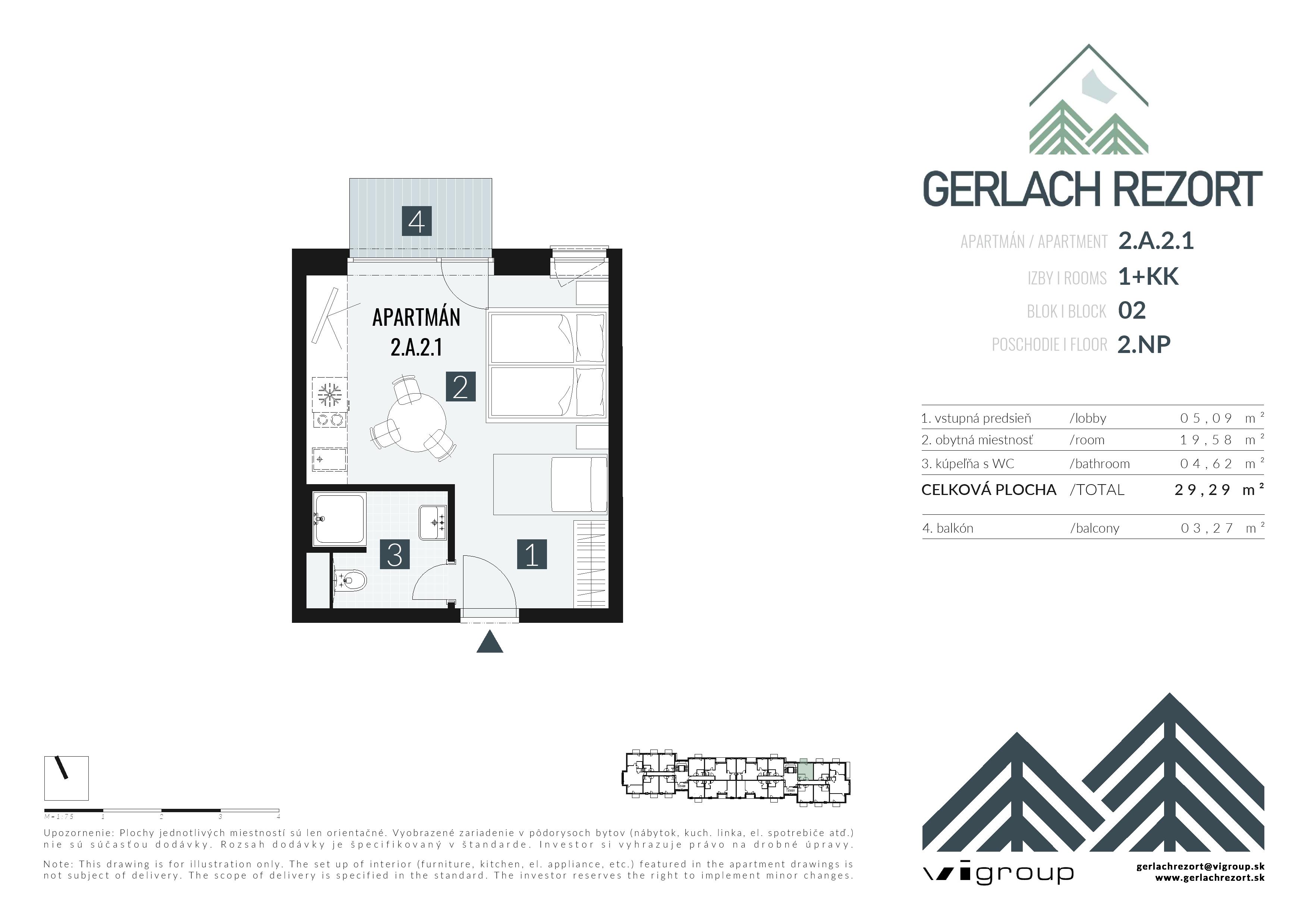 Gerlach Rezort - 2.A.2.1 - Pôdorys