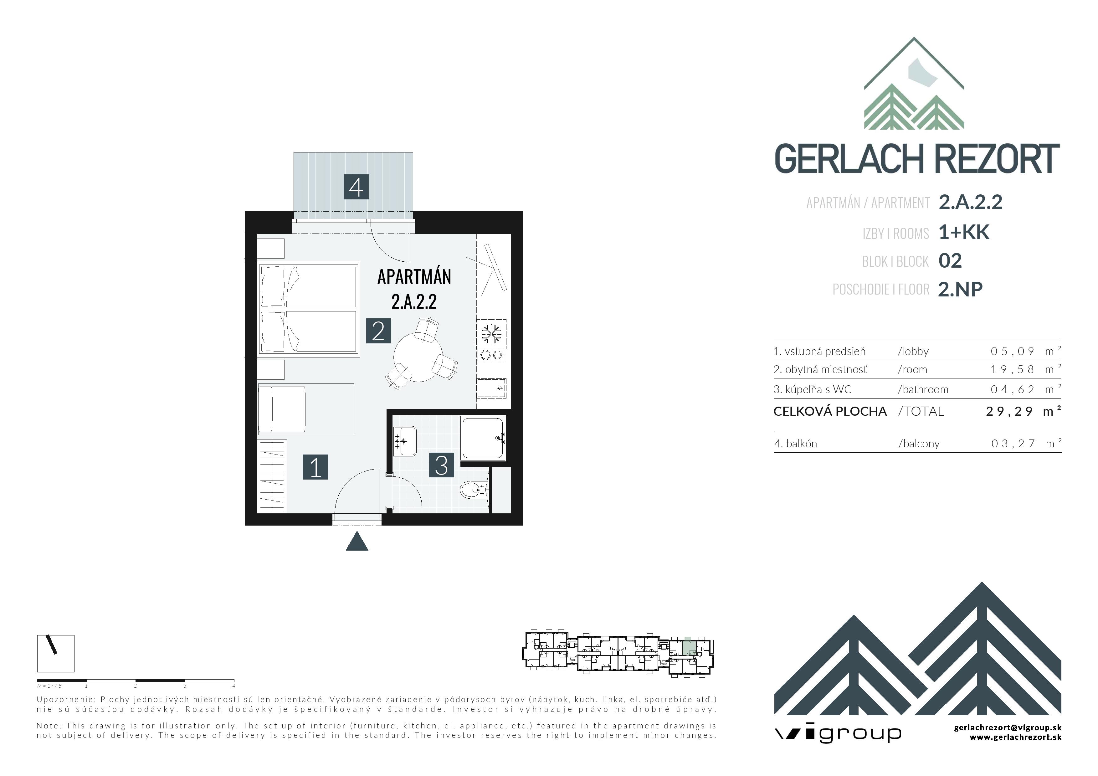 Gerlach Rezort - 2.A.2.2 - Pôdorys