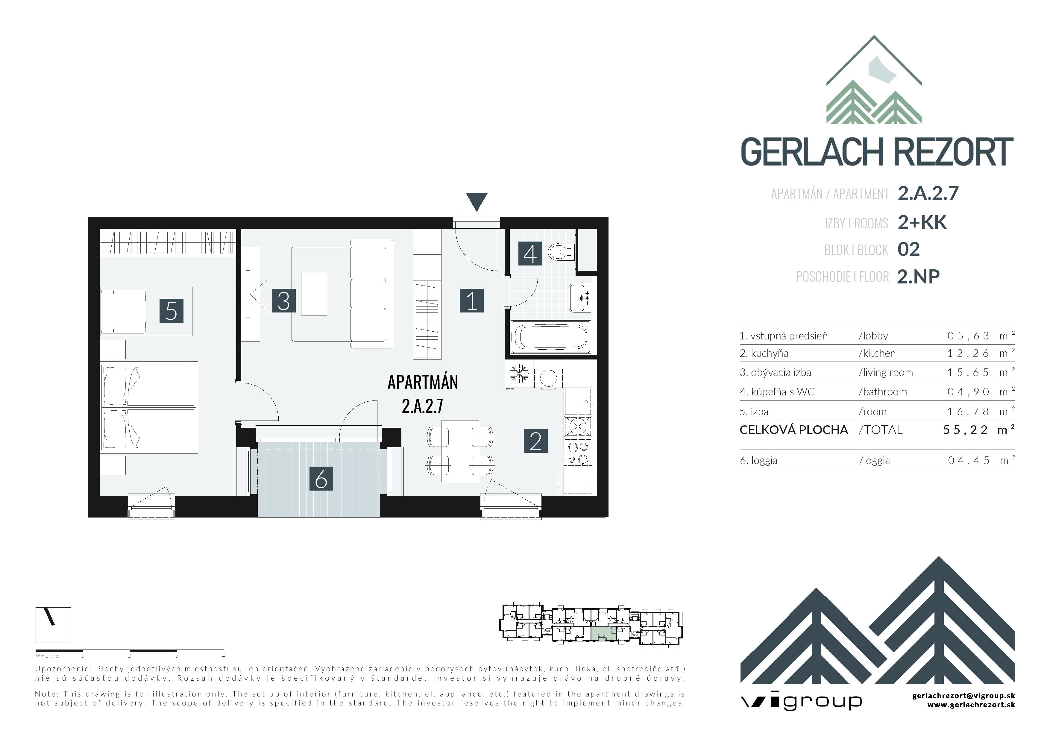 Gerlach Rezort - 2.A.2.7 - Pôdorys