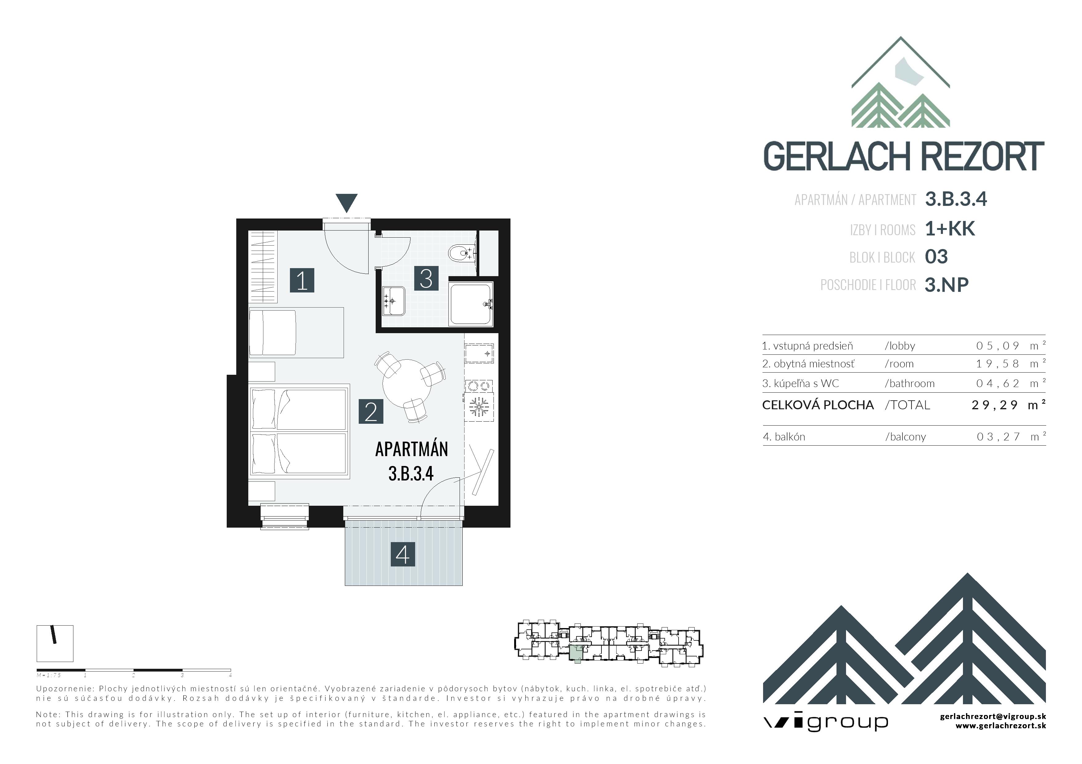 Gerlach Rezort - 3.B.3.4 - Pôdorys