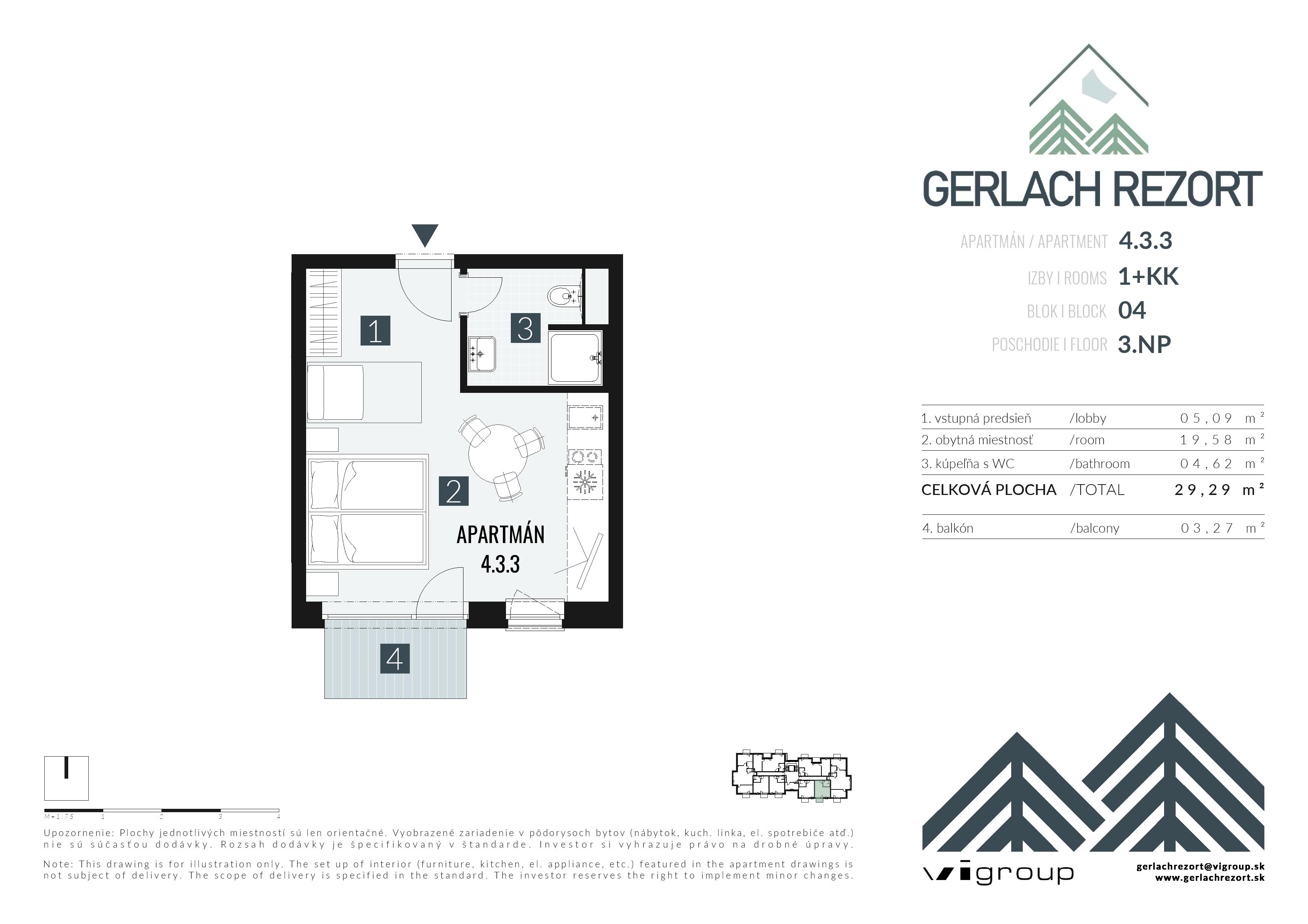 Gerlach Rezort - 4.3.3 - Pôdorys