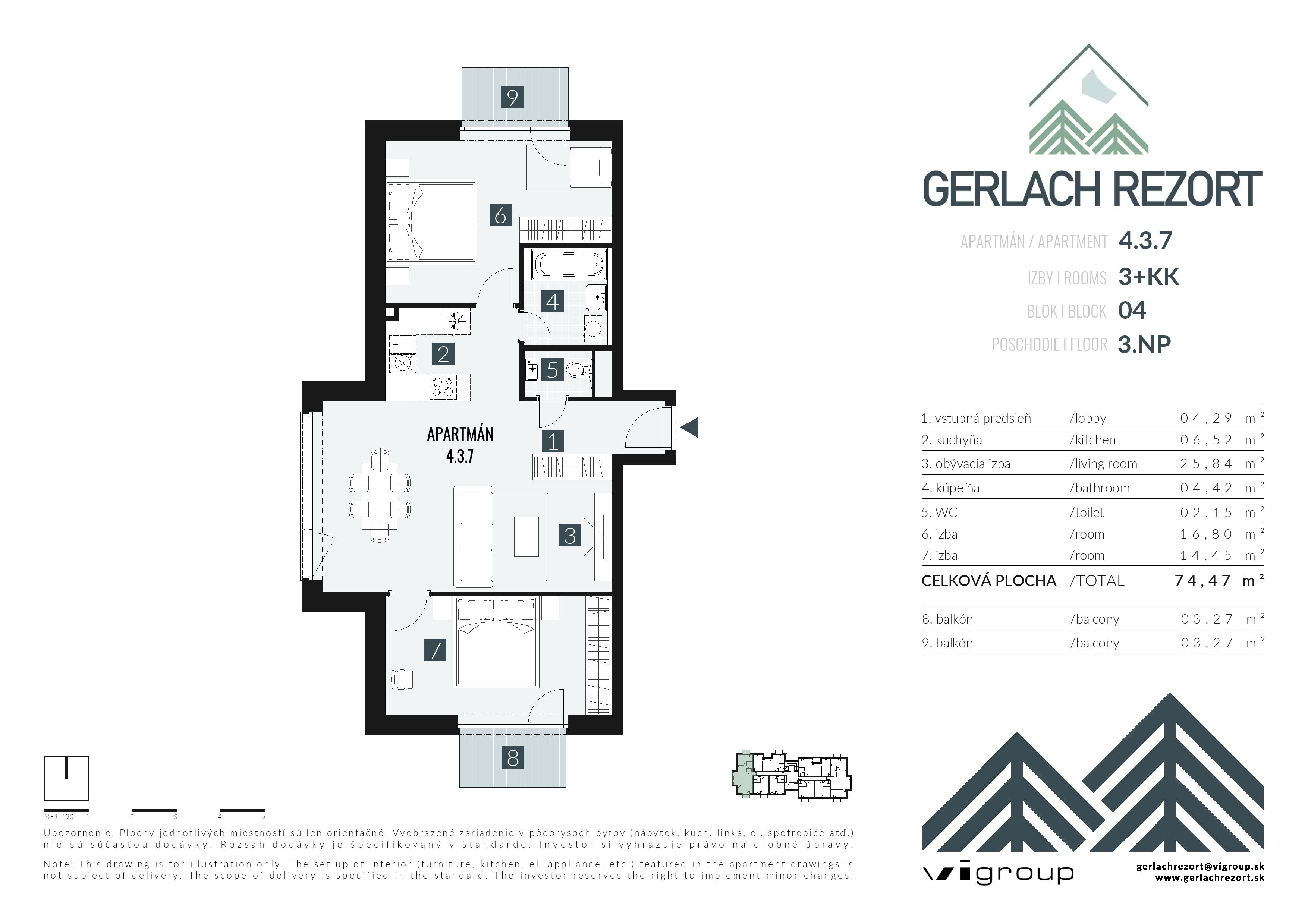 Gerlach Rezort - 4.3.7 - Pôdorys