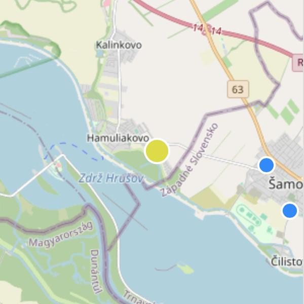 Dunajská Riviéra - map