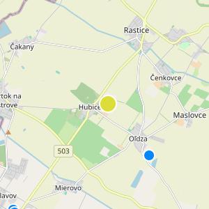 Nové Hubice - map
