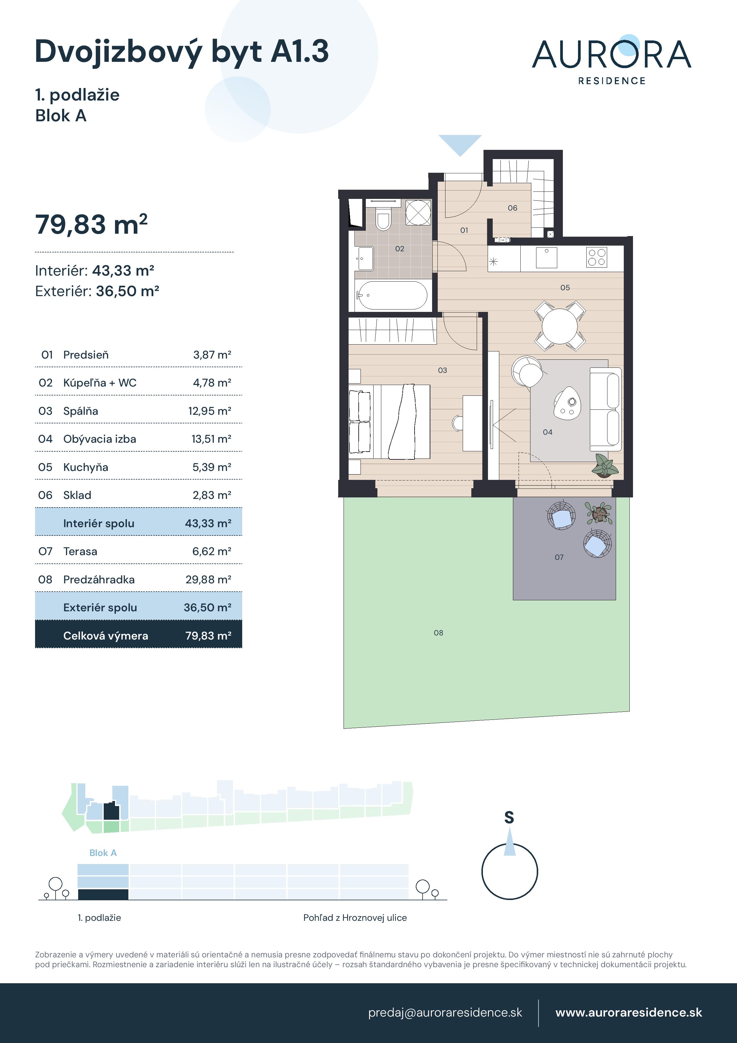Aurora Residence - A1.3 - Pôdorys