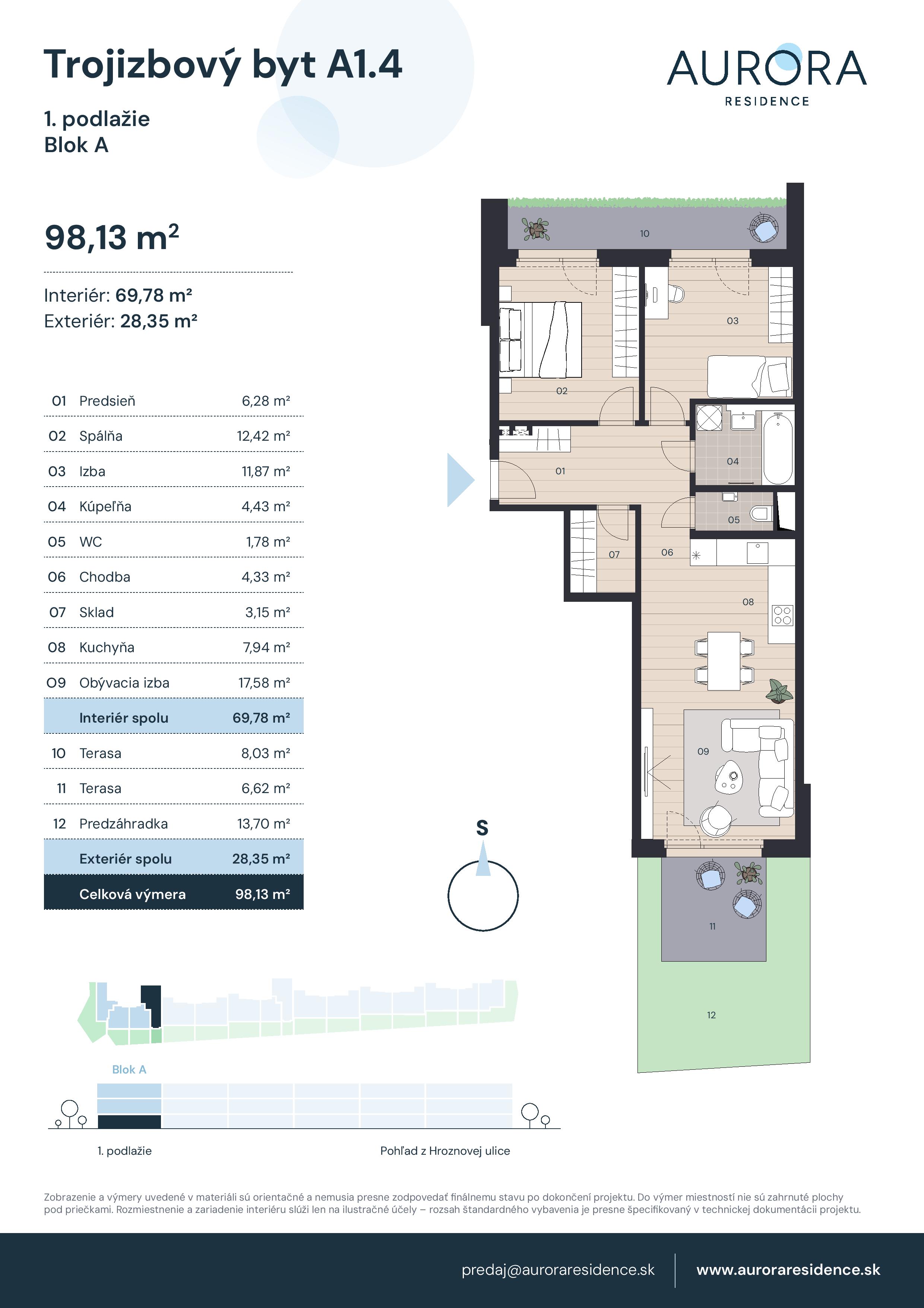 Aurora Residence - A1.4 - Pôdorys