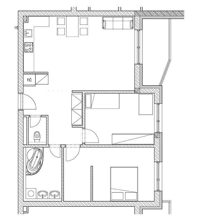 White Square - 4B - Pôdorys