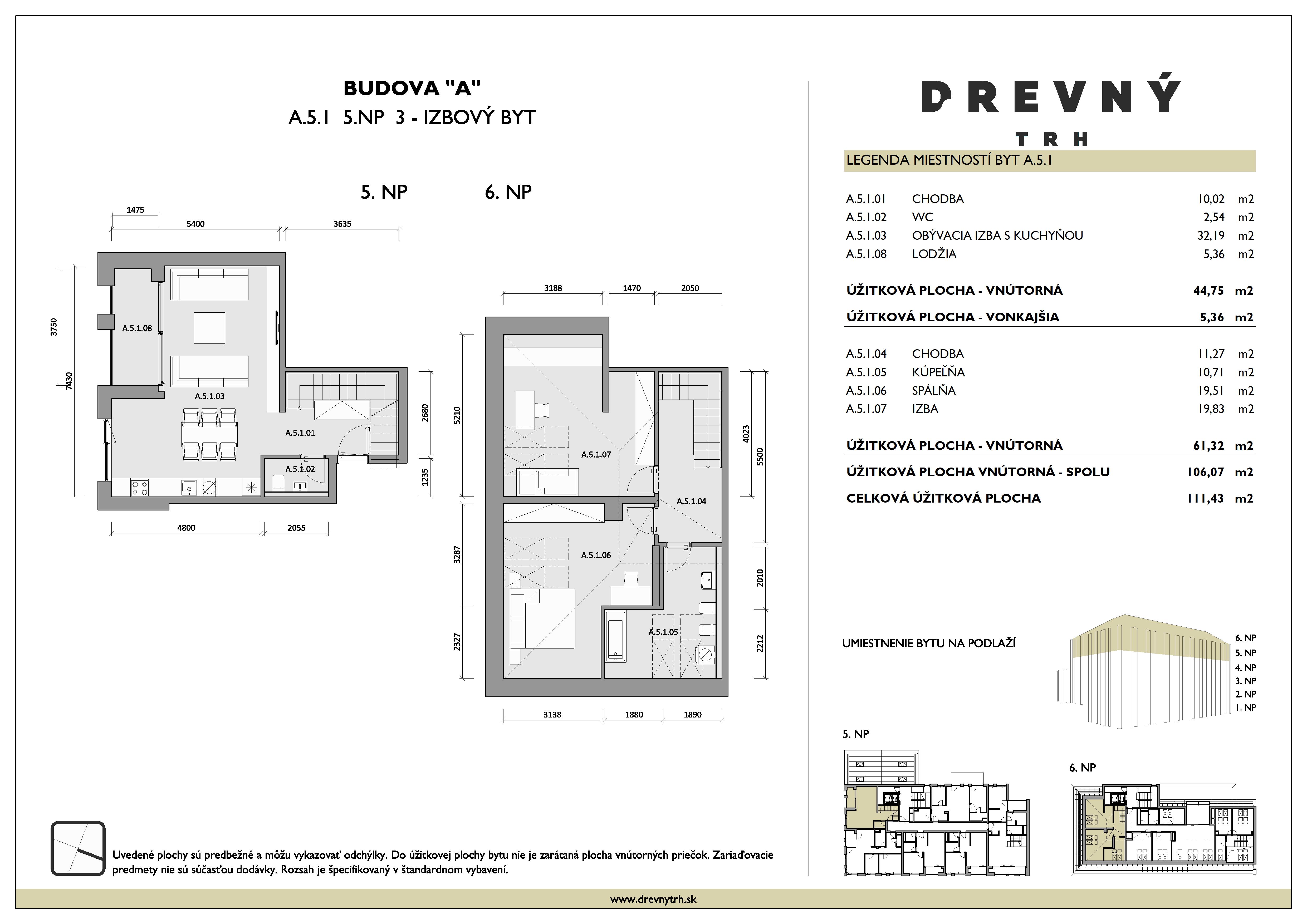 Drevný Trh - A.5.1 - Pôdorys