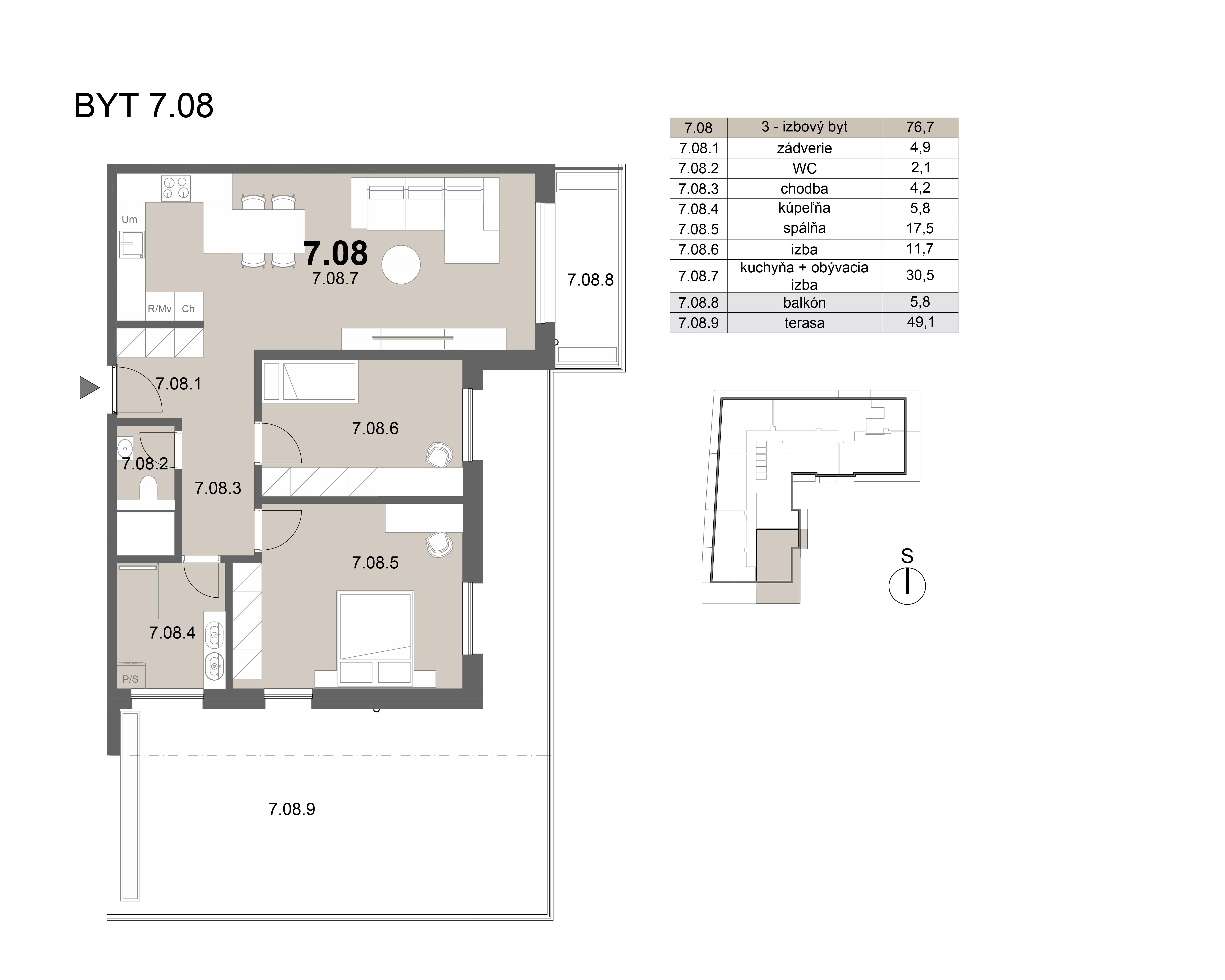 Zion residence - 7.08 - Pôdorys