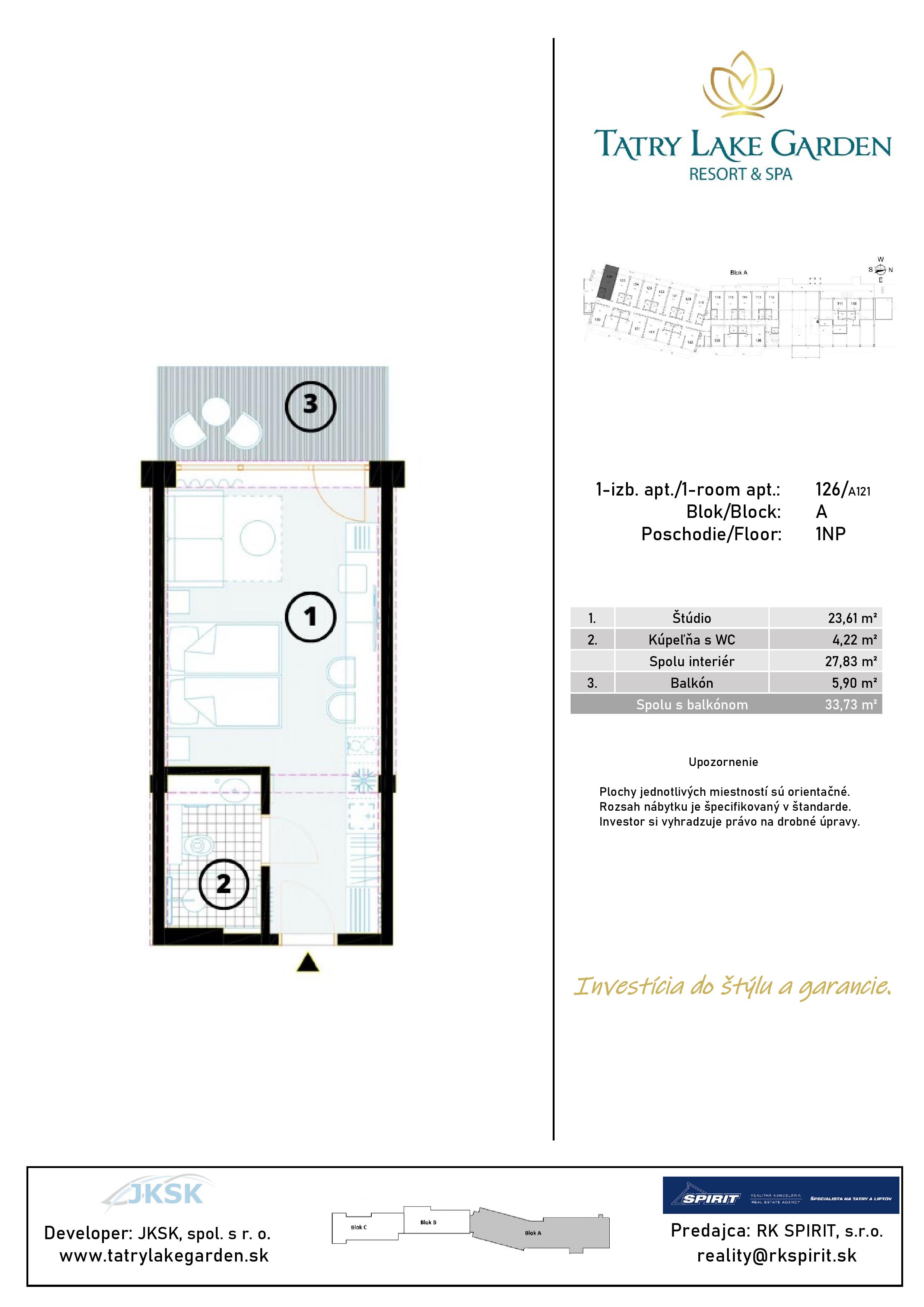 Lake Garden Tatralandia - A-126 - Pôdorys