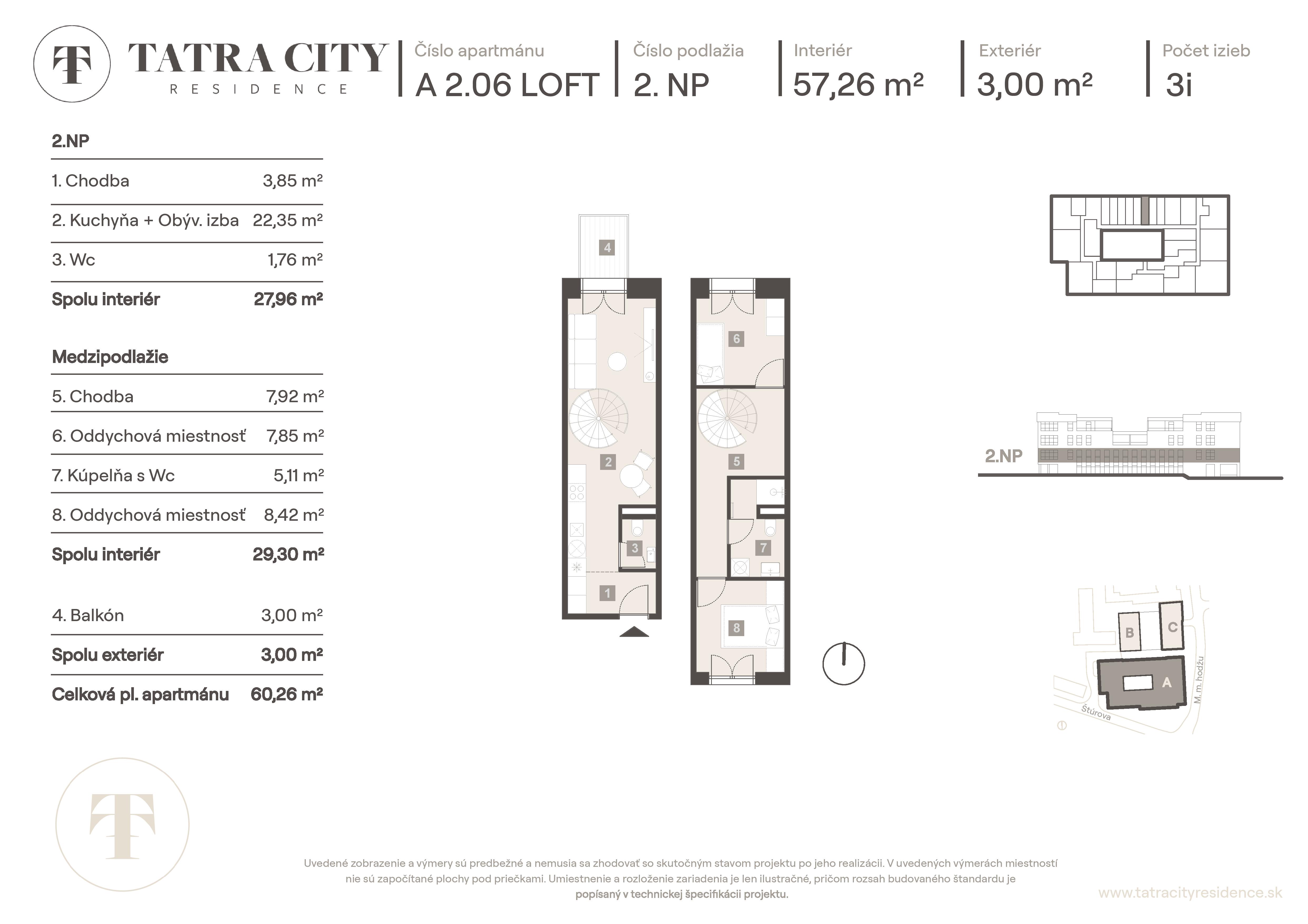 Tatra City Residence - A 2.06 LOFT - Pôdorys