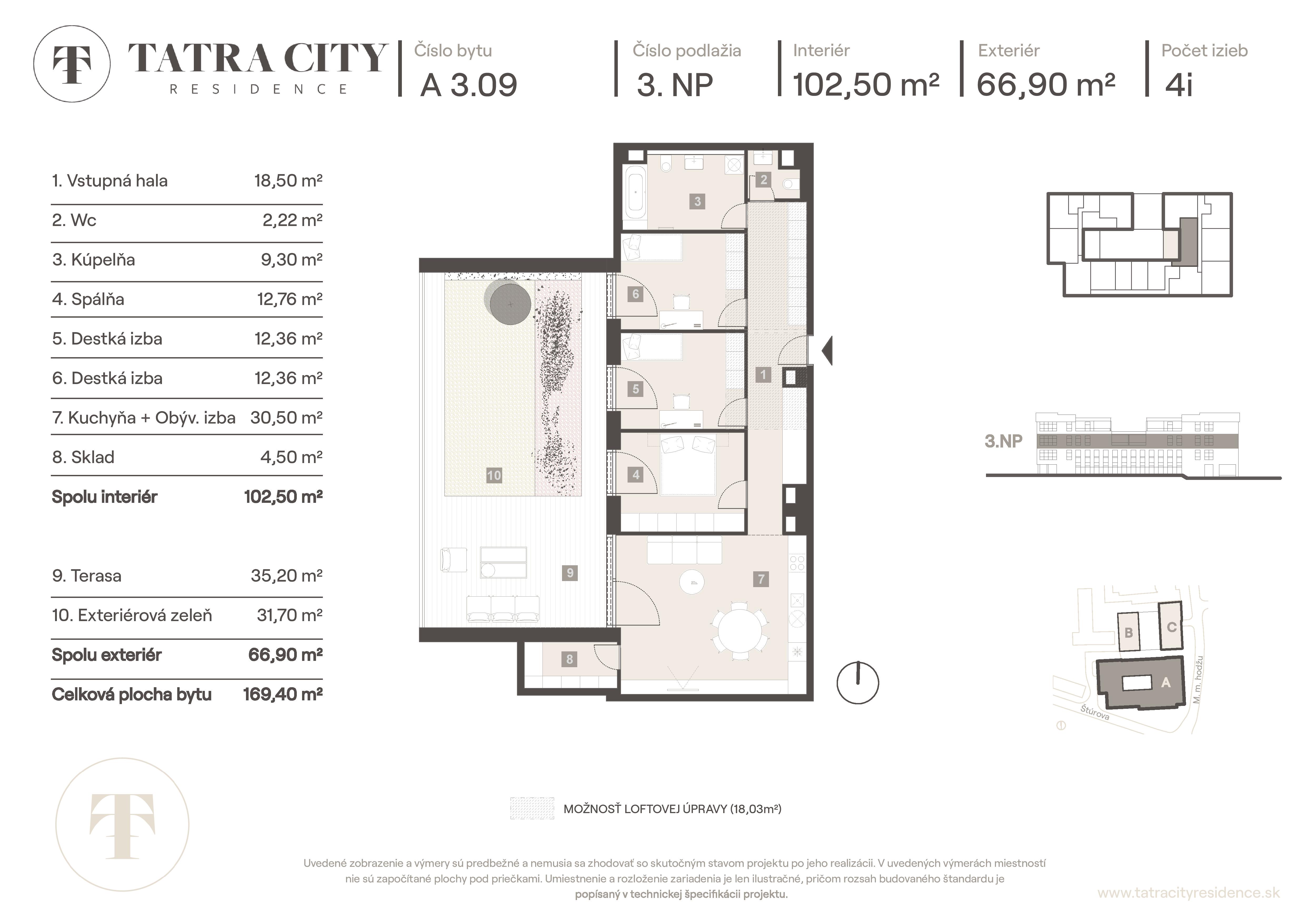 Tatra City Residence - A 3.09 - Pôdorys