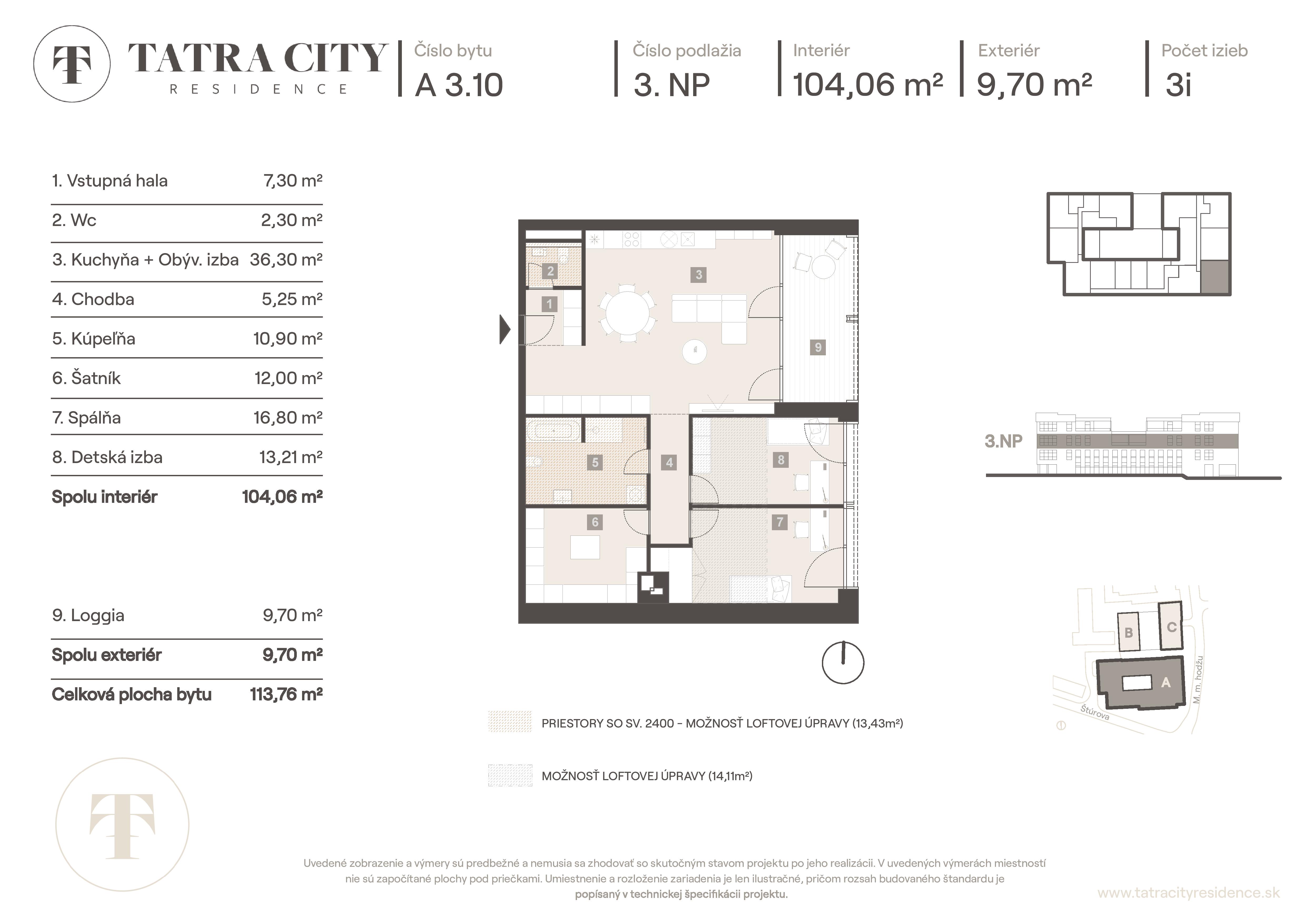 Tatra City Residence - A 3.10 - Pôdorys