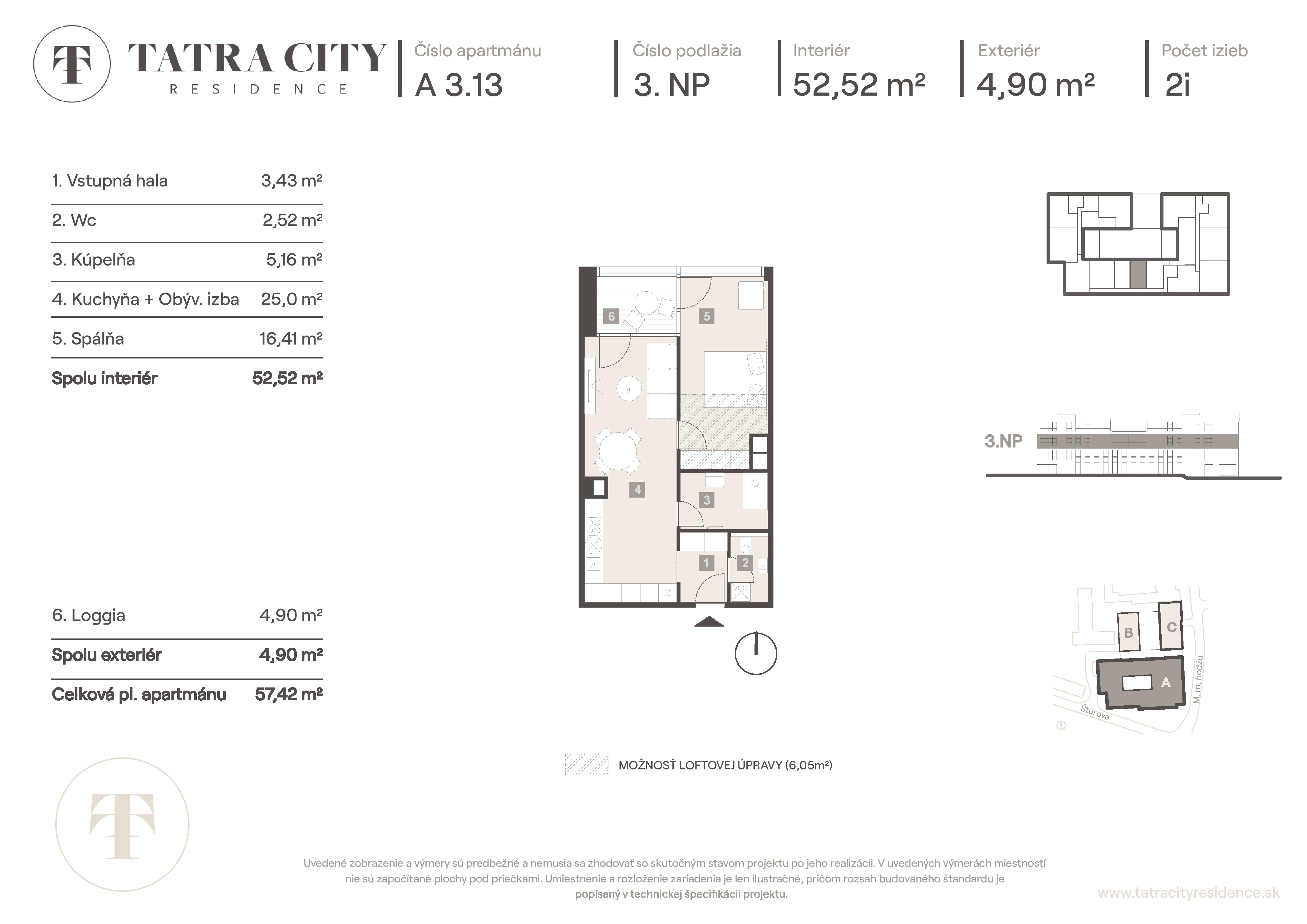 Tatra City Residence - A 3.13 - Pôdorys