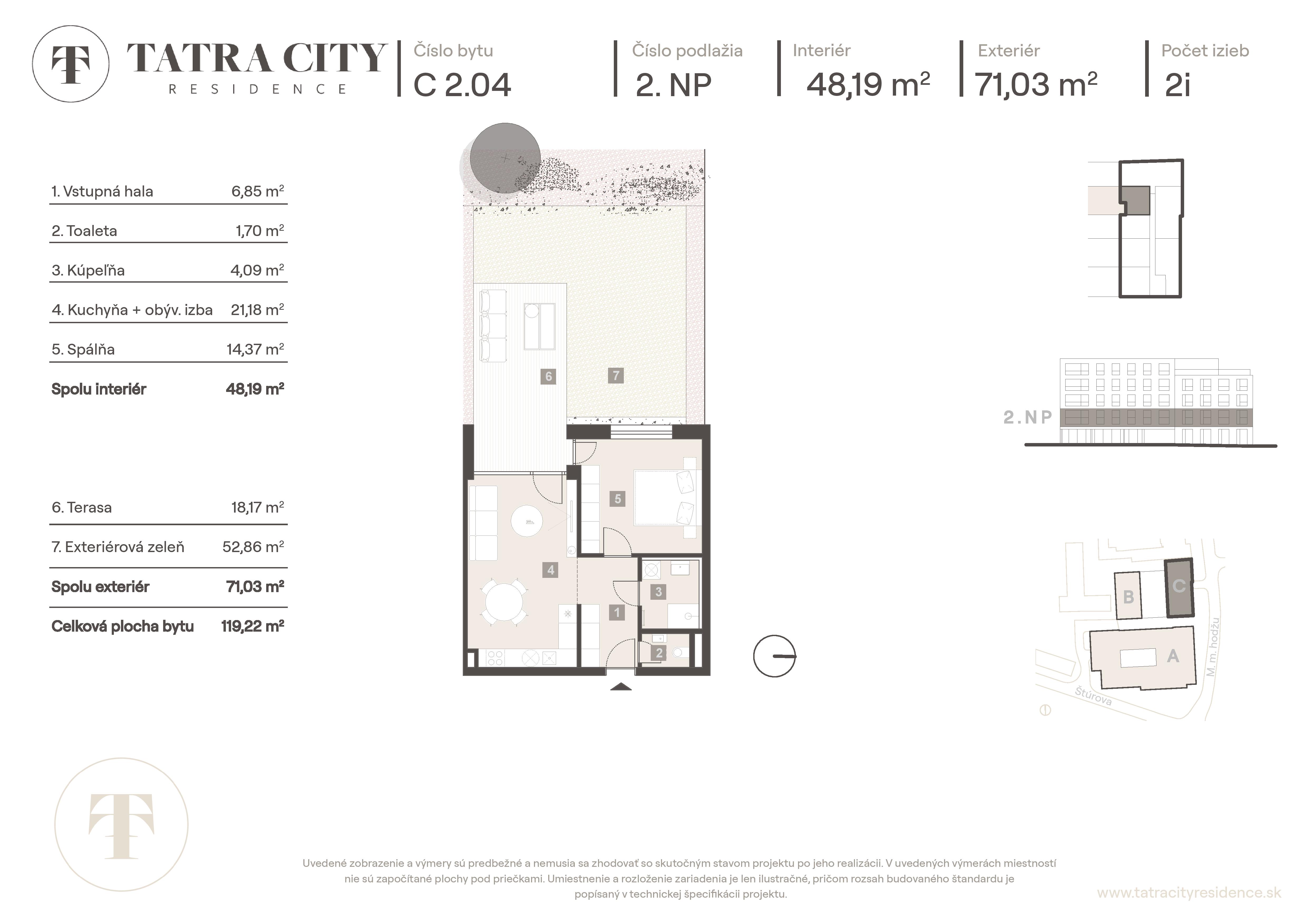 Tatra City Residence - C 2.04 - Pôdorys