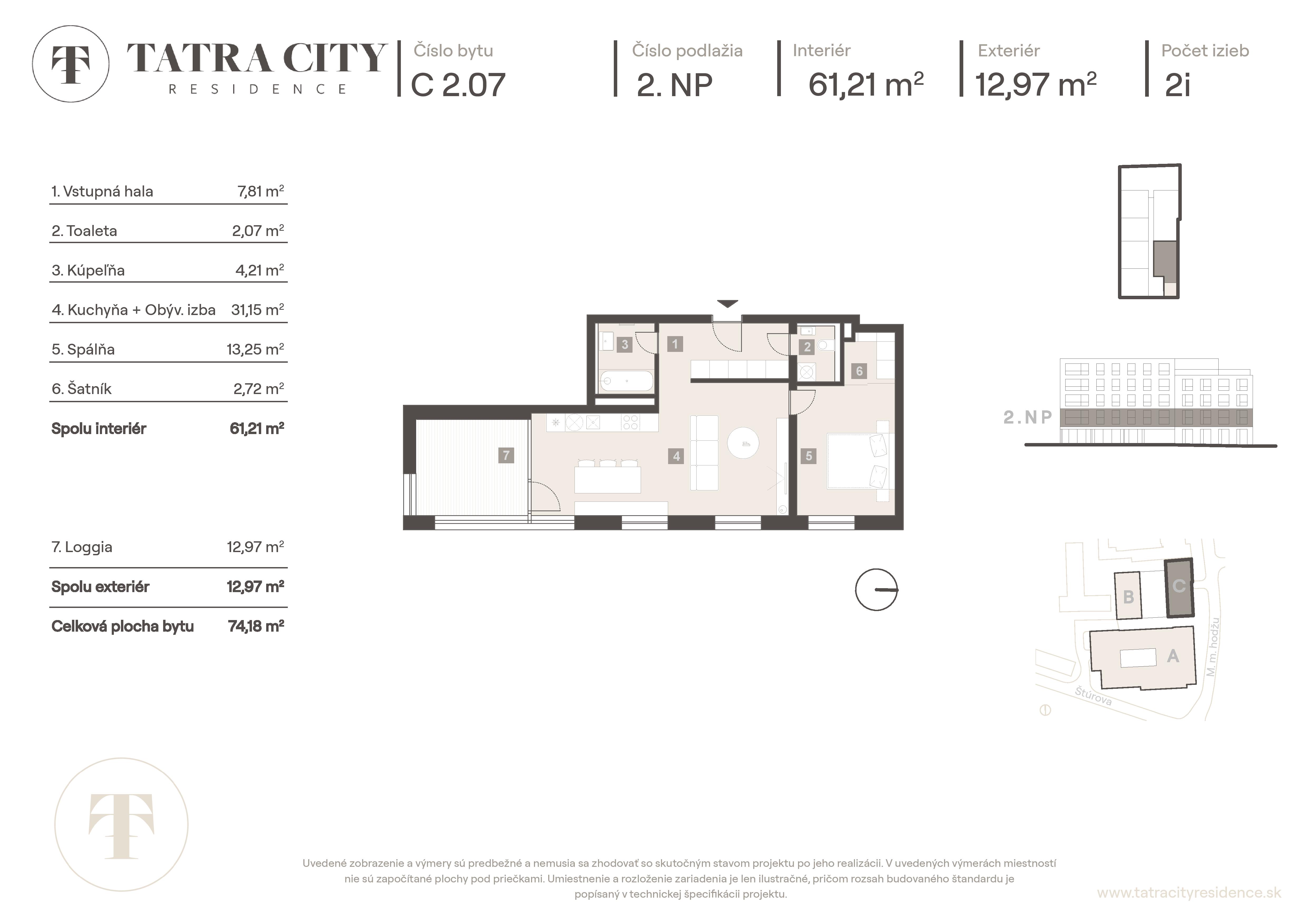Tatra City Residence - C 2.07 - Pôdorys