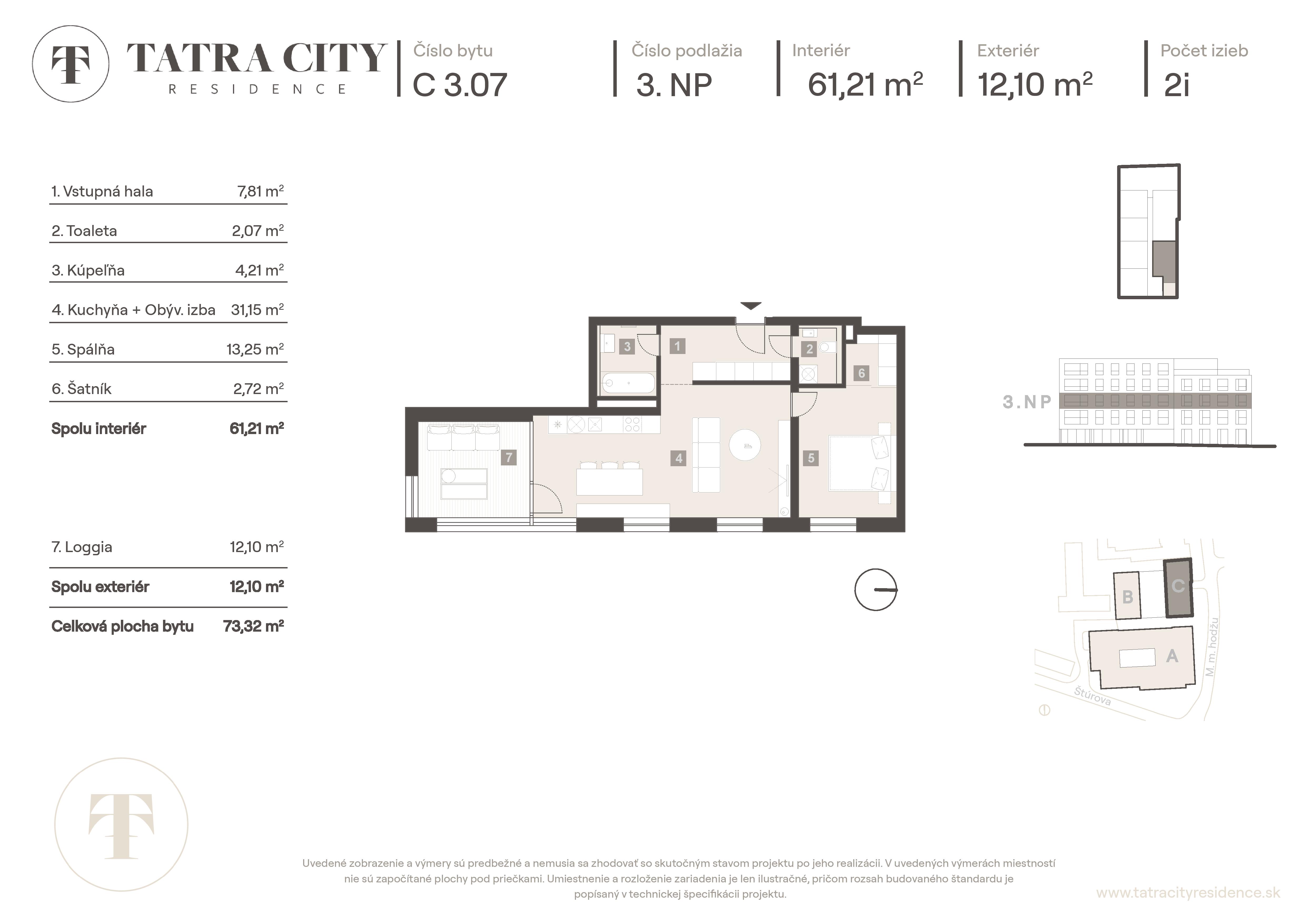 Tatra City Residence - C 3.07 - Pôdorys