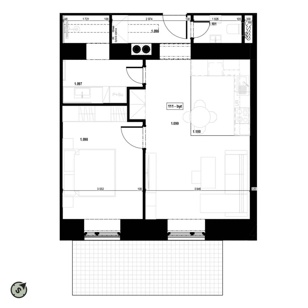 Tri háje - 111 - Pôdorys