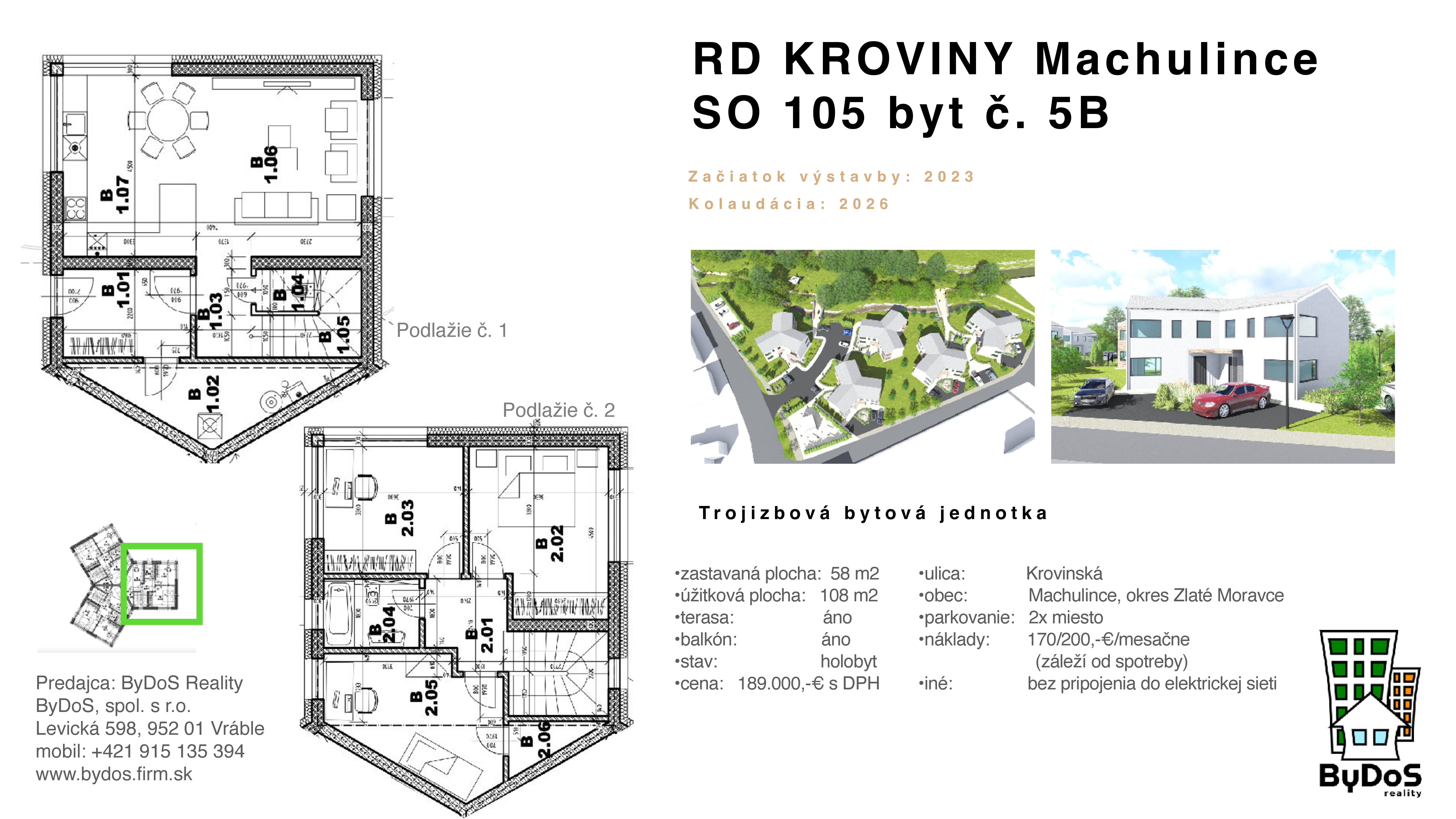 RD Kroviny 2022 - SO 105 -5B - Pôdorys